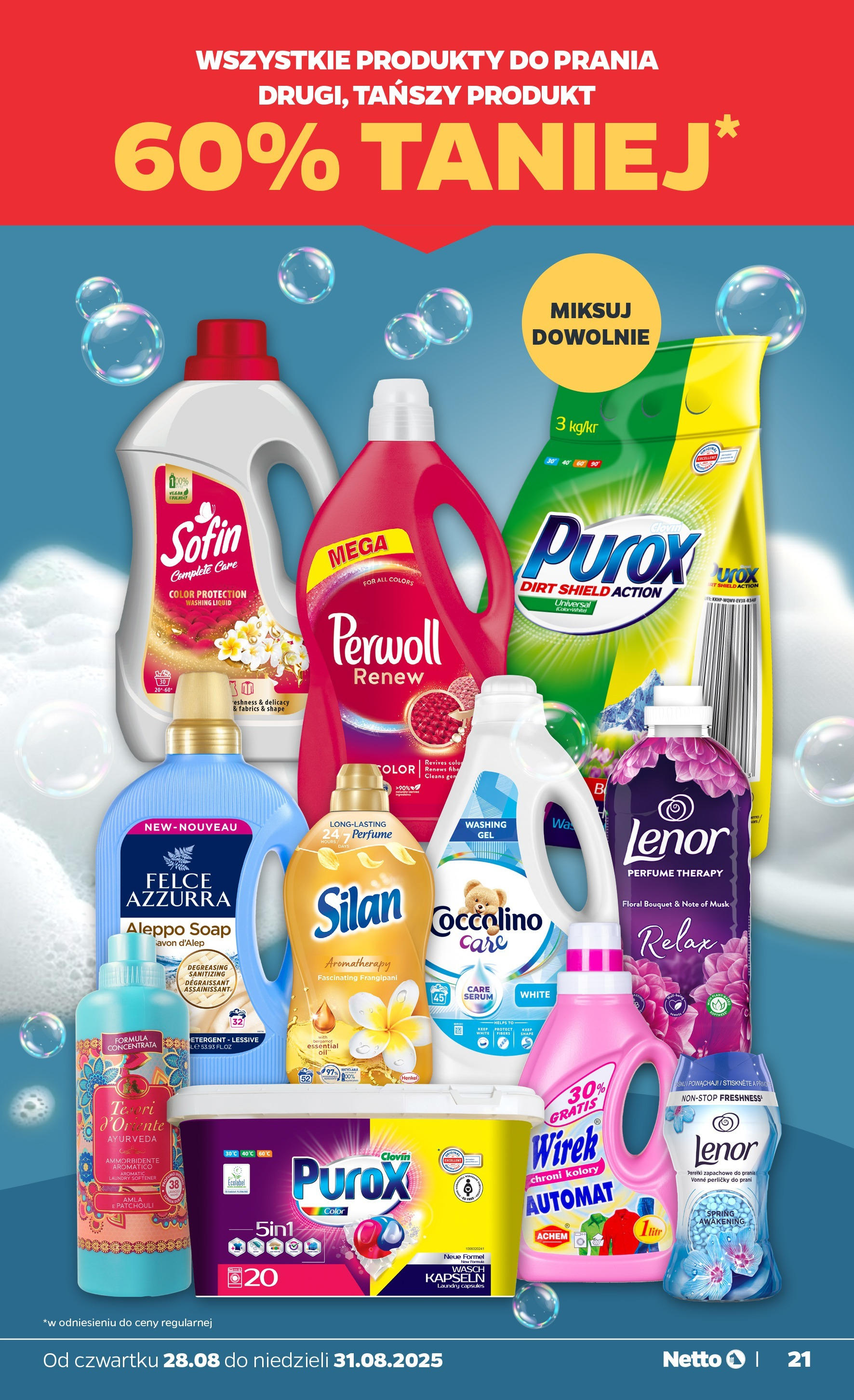 Netto gazetka - Spożywcza od 28.08.2025 | Promocje | Strona: 21 | Produkty: Coccolino Netto gazetka - Spożywcza od 28.08.2025 - Aktualne promocje | Strona: 21 | Produkty: Coccolino