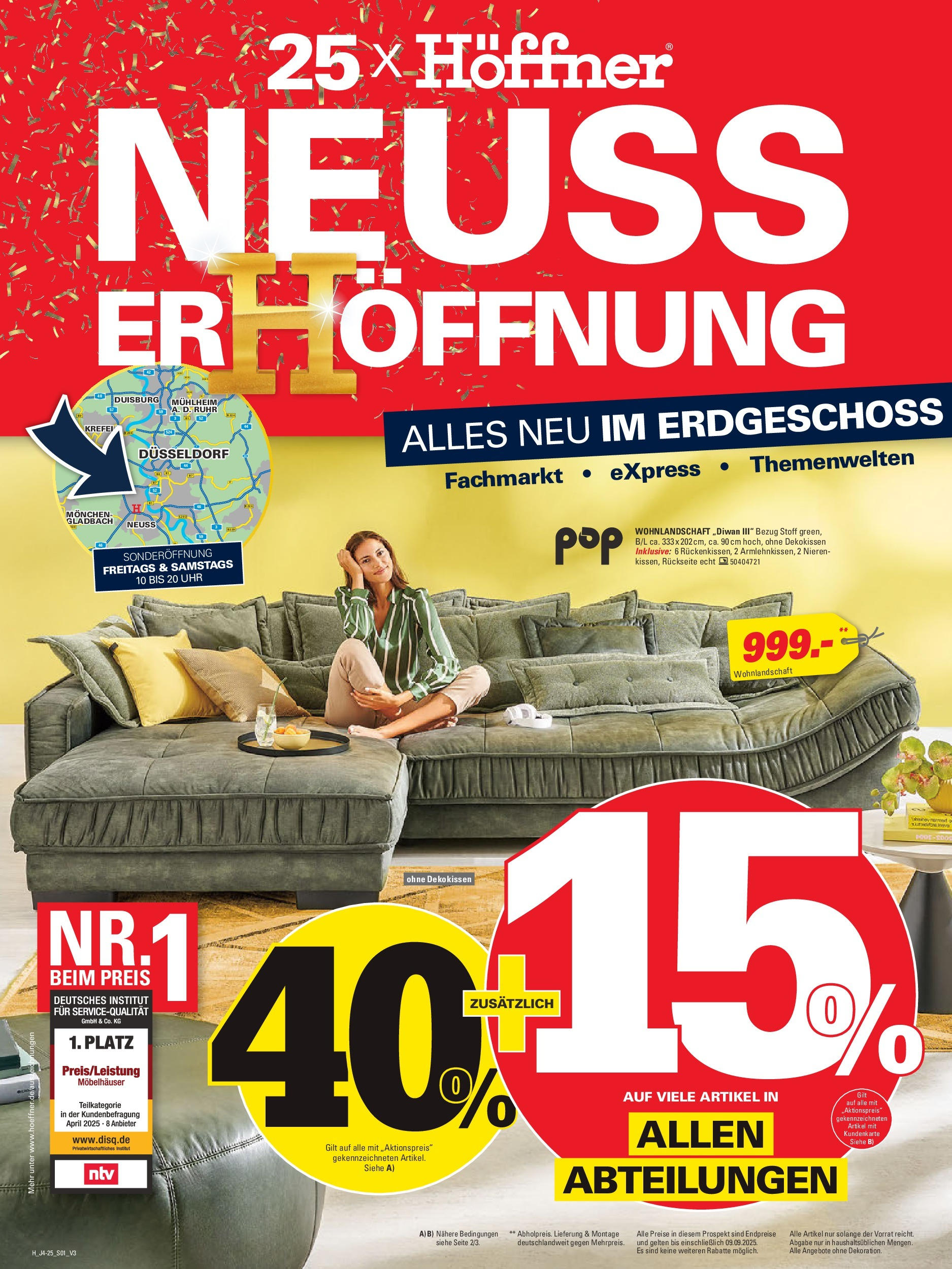 Höffner - Höffner: Möbelangebote (ab 26.08.2025) zum Blättern | Seite: 1 | Produkte: Wohnlandschaft, Uhr Höffner - Höffner: Möbelangebote (ab 26.08.2025) zum Blättern | Seite: 1 | Produkte: Wohnlandschaft, Uhr
