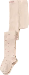 ALANA Strumpfhose mit Herz-Muster & Ripp-Struktur, beige, Gr. 110/116