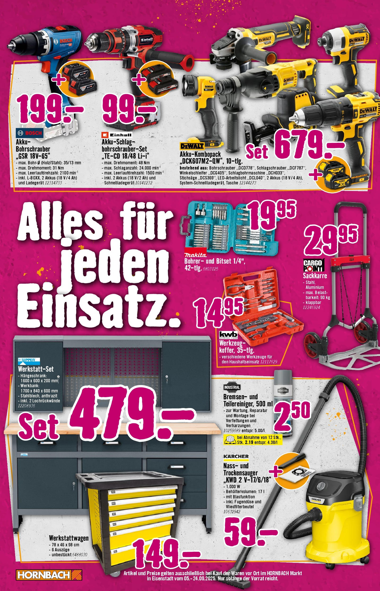 Hornbach Flugblatt (05.09.2025) || Aktuelle Angebote | Seite: 2 | Produkte: Tasche Hornbach Flugblatt von 05.09.2025 - Aktuelle Angebote | Seite: 2 | Produkte: Tasche