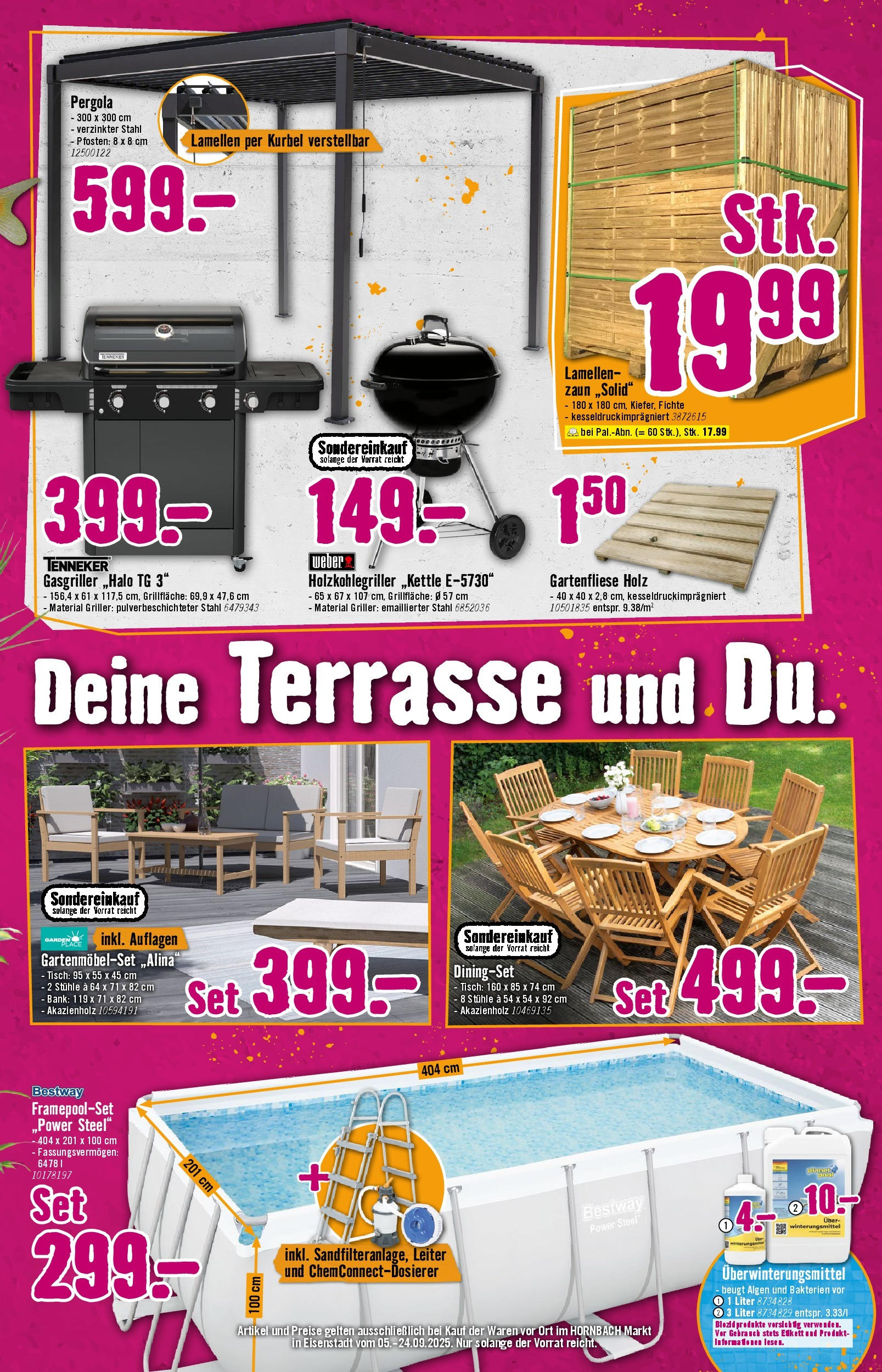 Hornbach Flugblatt (05.09.2025) || Aktuelle Angebote | Seite: 9 | Produkte: Tisch Hornbach Flugblatt von 05.09.2025 - Aktuelle Angebote | Seite: 9 | Produkte: Tisch