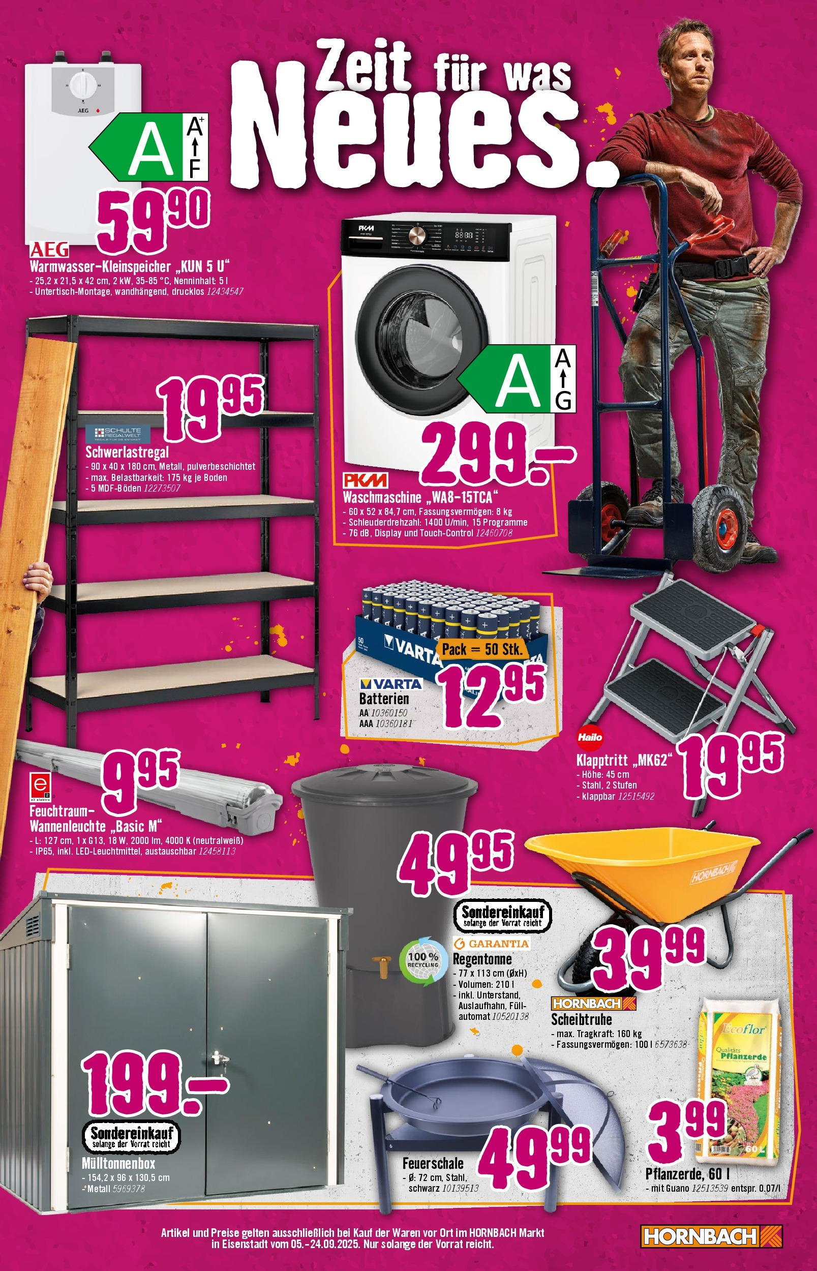 Hornbach Flugblatt (05.09.2025) || Aktuelle Angebote | Seite: 11 | Produkte: Waschmaschine Hornbach Flugblatt von 05.09.2025 - Aktuelle Angebote | Seite: 11 | Produkte: Waschmaschine