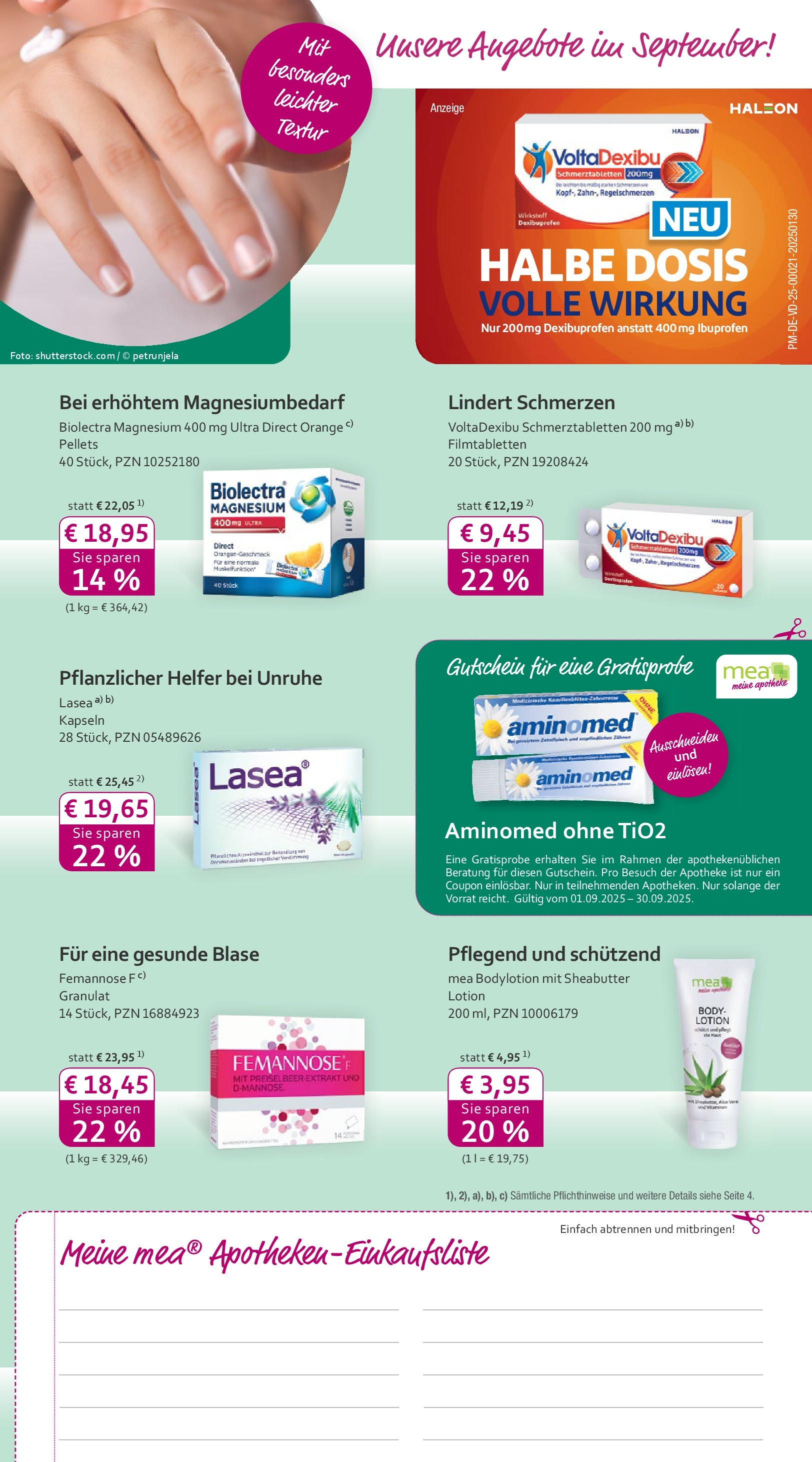 Entdecke - mea Apotheke: Top Angebote im September! (ab 31.08.2025) zum Blättern | Seite: 3 | Produkte: Body Lotion