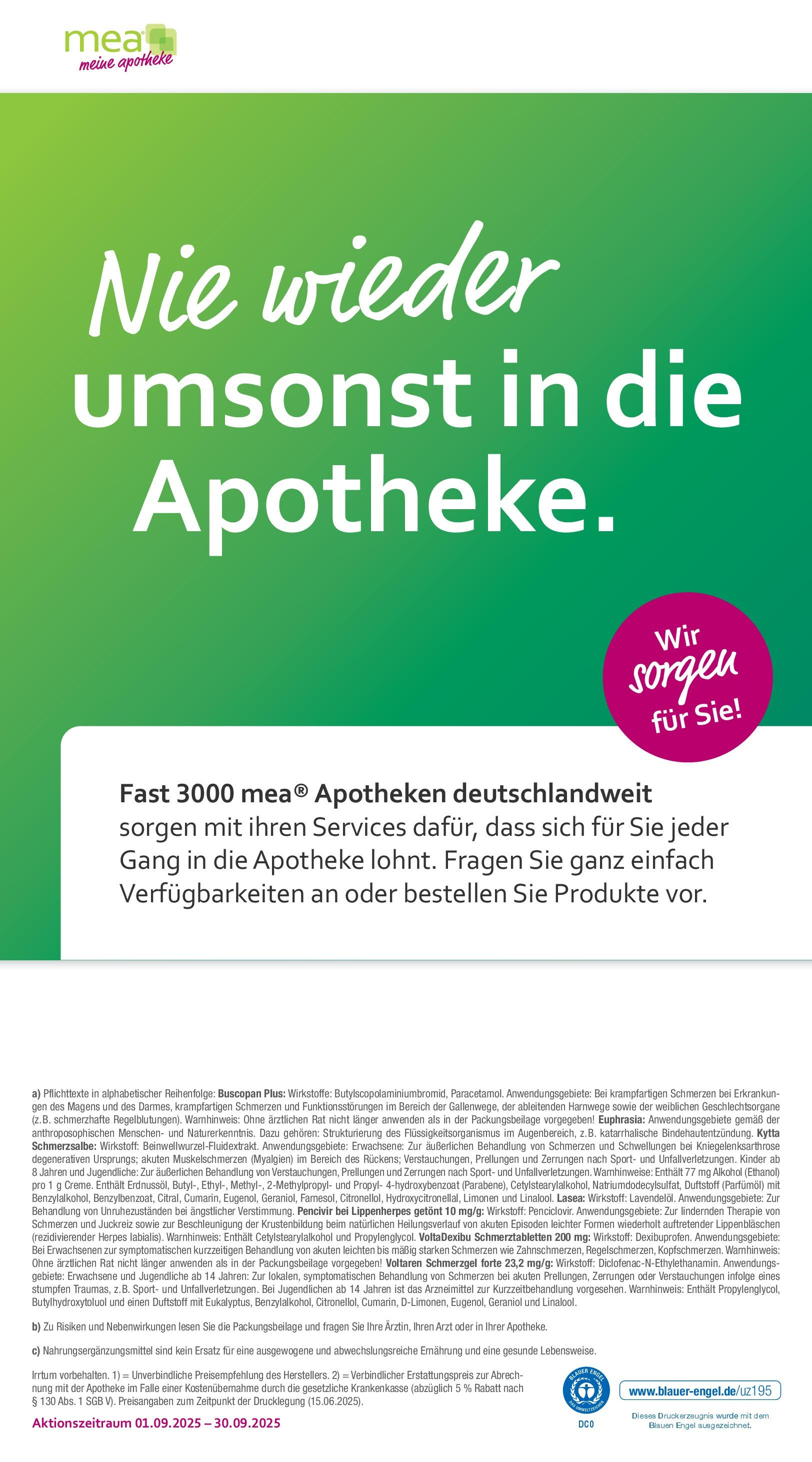 Entdecke - mea Apotheke: Top Angebote im September! (ab 31.08.2025) zum Blättern | Seite: 4