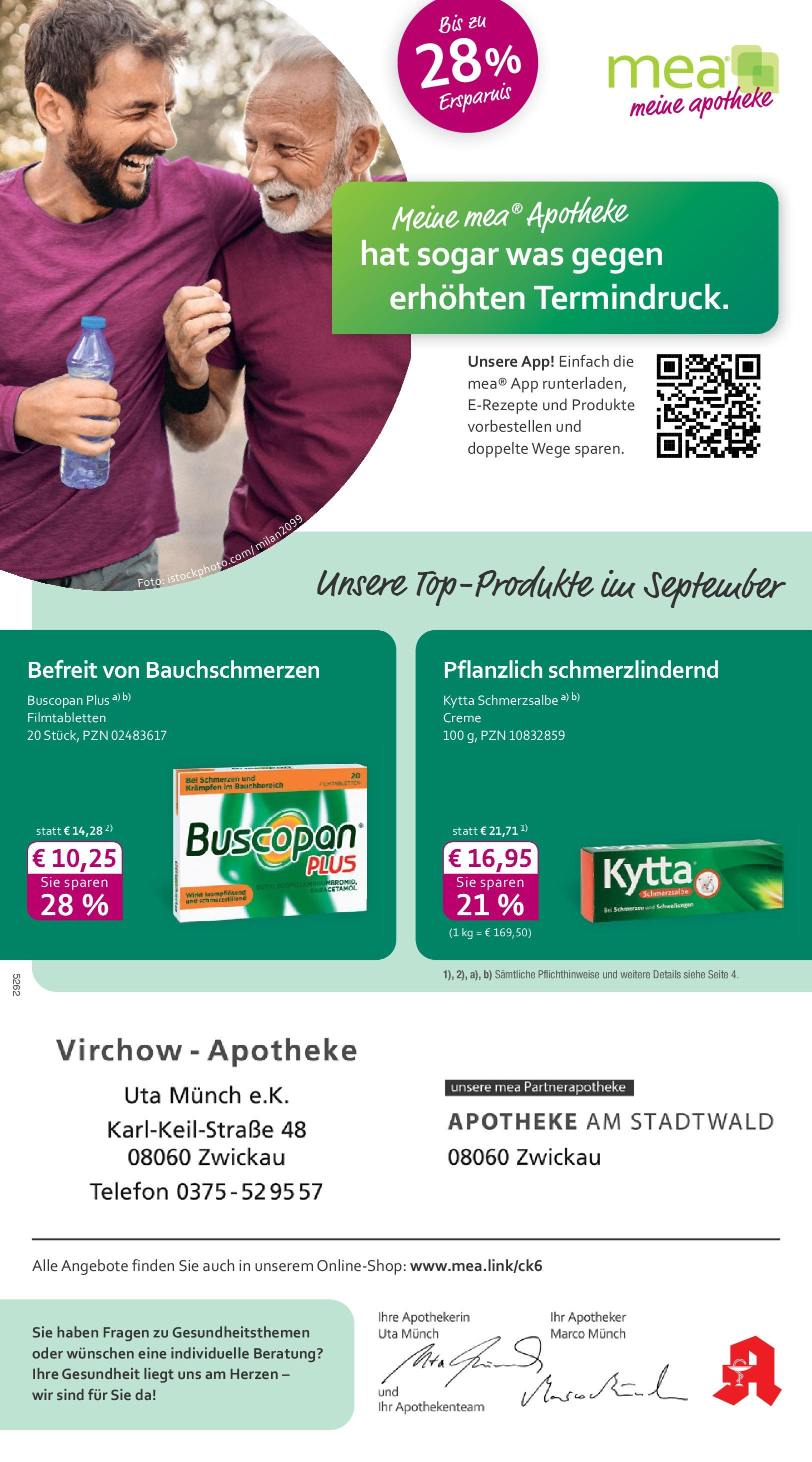 Entdecke - mea Apotheke: Top Angebote im September! (ab 31.08.2025) zum Blättern | Seite: 1 | Produkte: Creme, Telefon