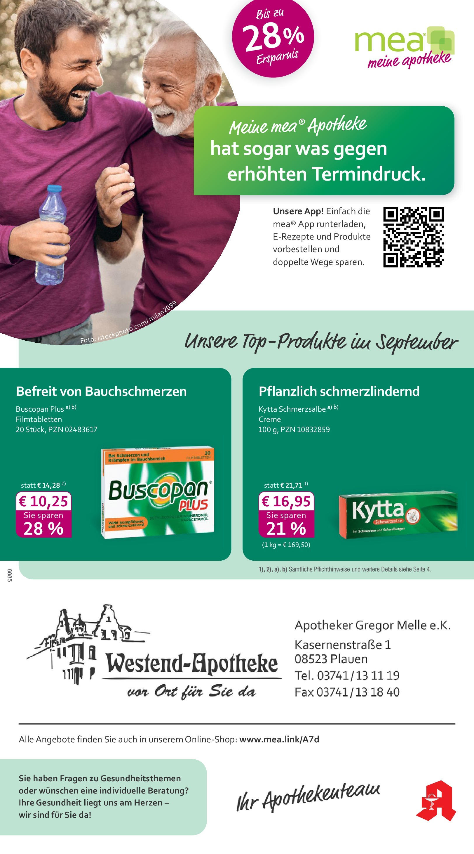 Entdecke - mea Apotheke: Top Angebote im September! (ab 31.08.2025) zum Blättern | Seite: 1 | Produkte: Creme