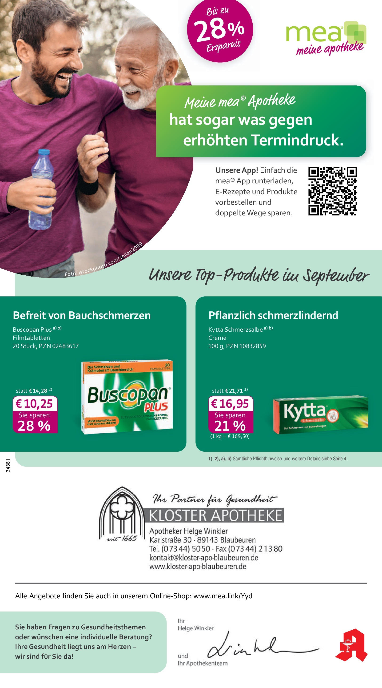 Entdecke - mea Apotheke: Top Angebote im September! (ab 31.08.2025) zum Blättern | Seite: 1 | Produkte: Creme