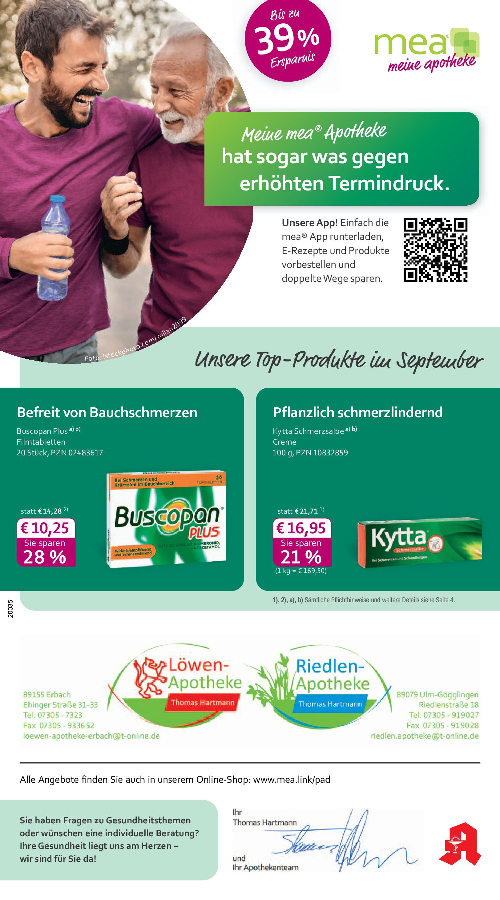 Entdecke - mea Apotheke: Top Angebote im September! (ab 31.08.2025) zum Blättern | Seite: 1 | Produkte: Creme
