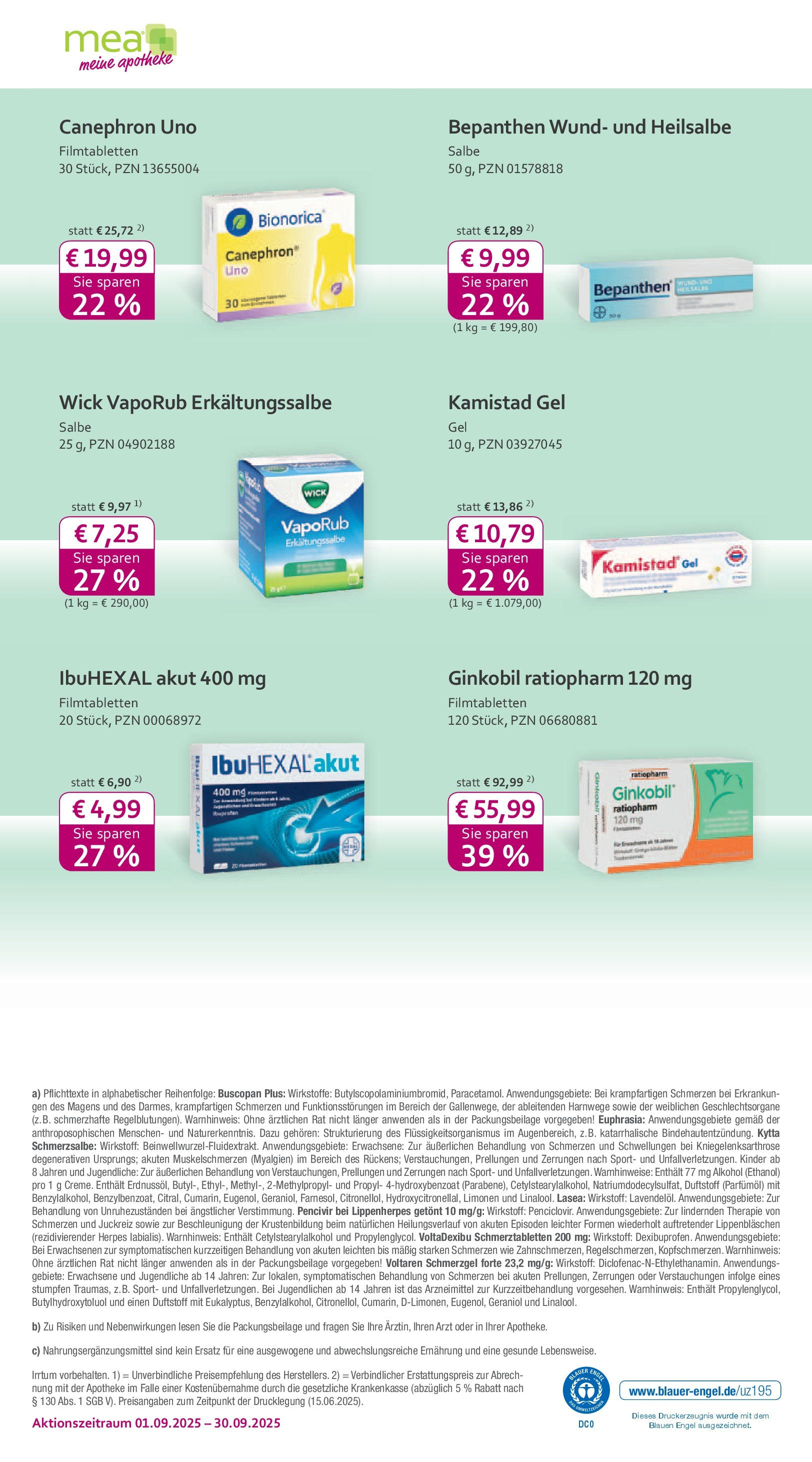 Entdecke - mea Apotheke: Top Angebote im September! (ab 31.08.2025) zum Blättern | Seite: 4