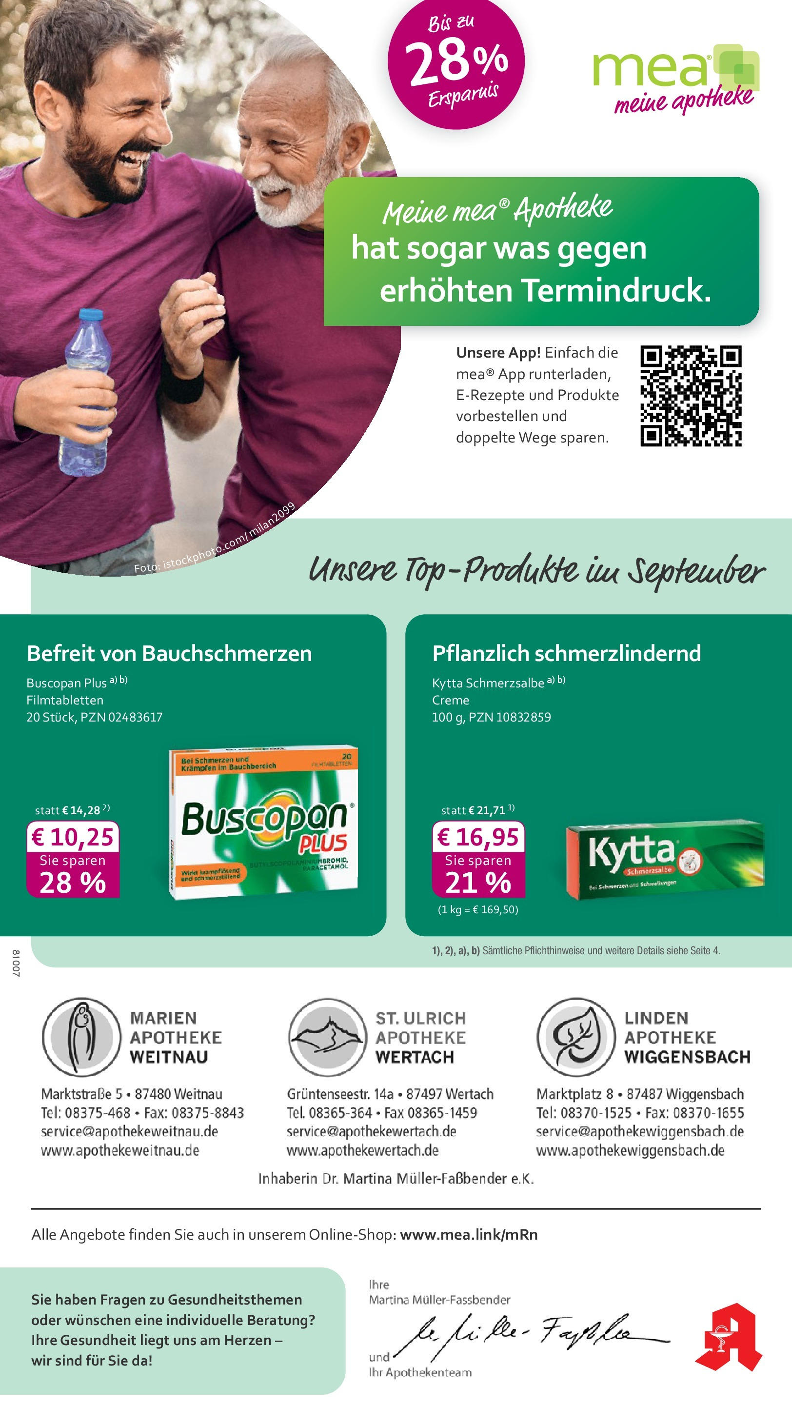 Entdecke - mea Apotheke: Top Angebote im September! (ab 31.08.2025) zum Blättern | Seite: 1 | Produkte: Creme