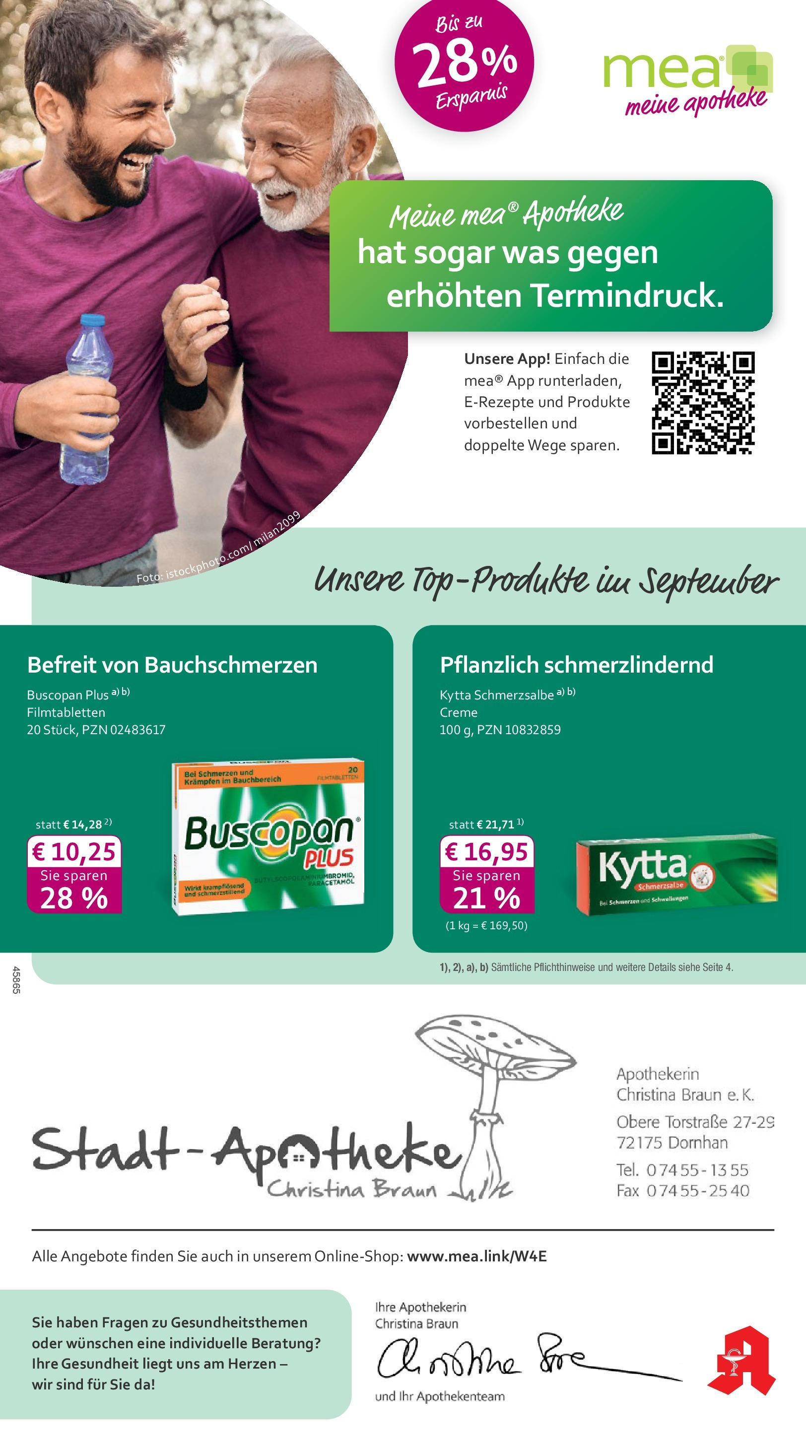 Entdecke - mea Apotheke: Top Angebote im September! (ab 31.08.2025) zum Blättern | Seite: 1 | Produkte: Creme