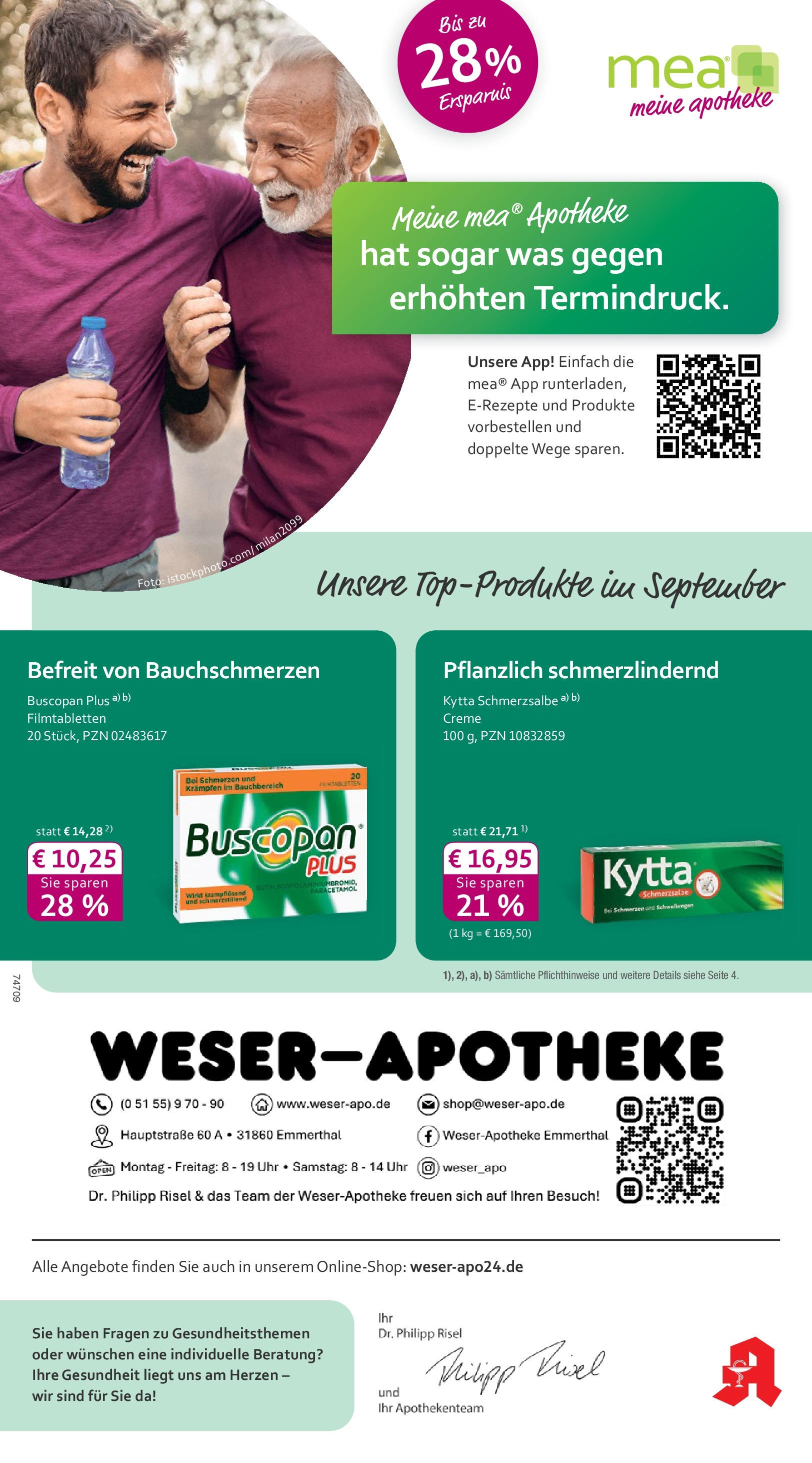 Entdecke - mea Apotheke: Top Angebote im September! (ab 31.08.2025) zum Blättern | Seite: 1 | Produkte: Creme, Uhr