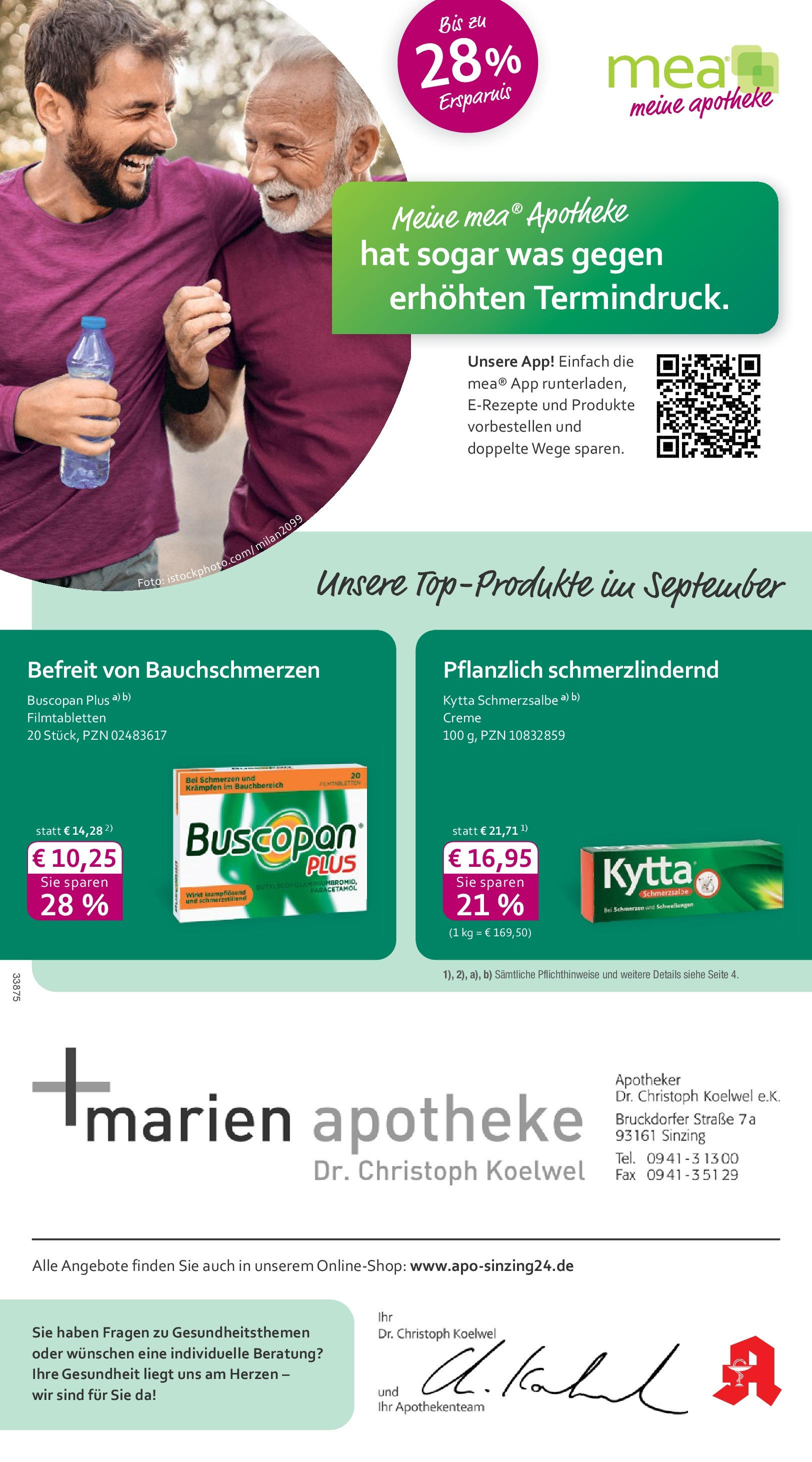 Entdecke - mea Apotheke: Top Angebote im September! (ab 31.08.2025) zum Blättern | Seite: 1 | Produkte: Creme