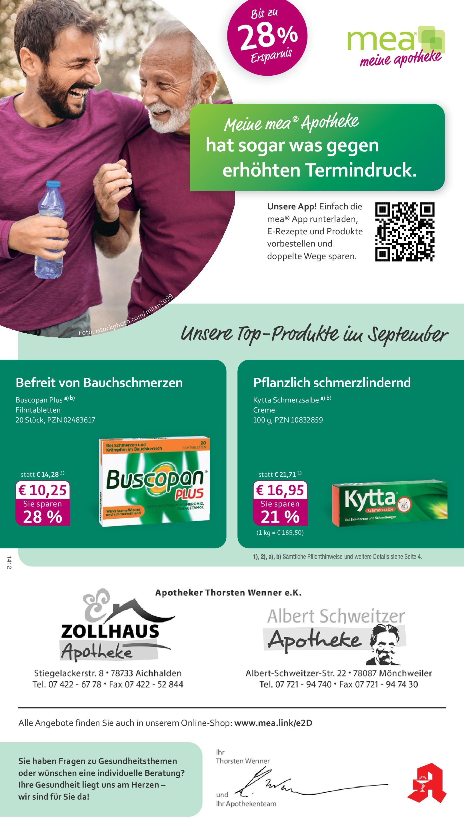 Entdecke - mea Apotheke: Top Angebote im September! (ab 31.08.2025) zum Blättern | Seite: 1 | Produkte: Creme