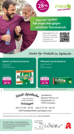 Entdecke - mea Apotheke: Top Angebote im September! ab 31.08.2025 gültig