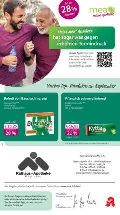 Entdecke - mea Apotheke: Top Angebote im September! ab 31.08.2025 gültig