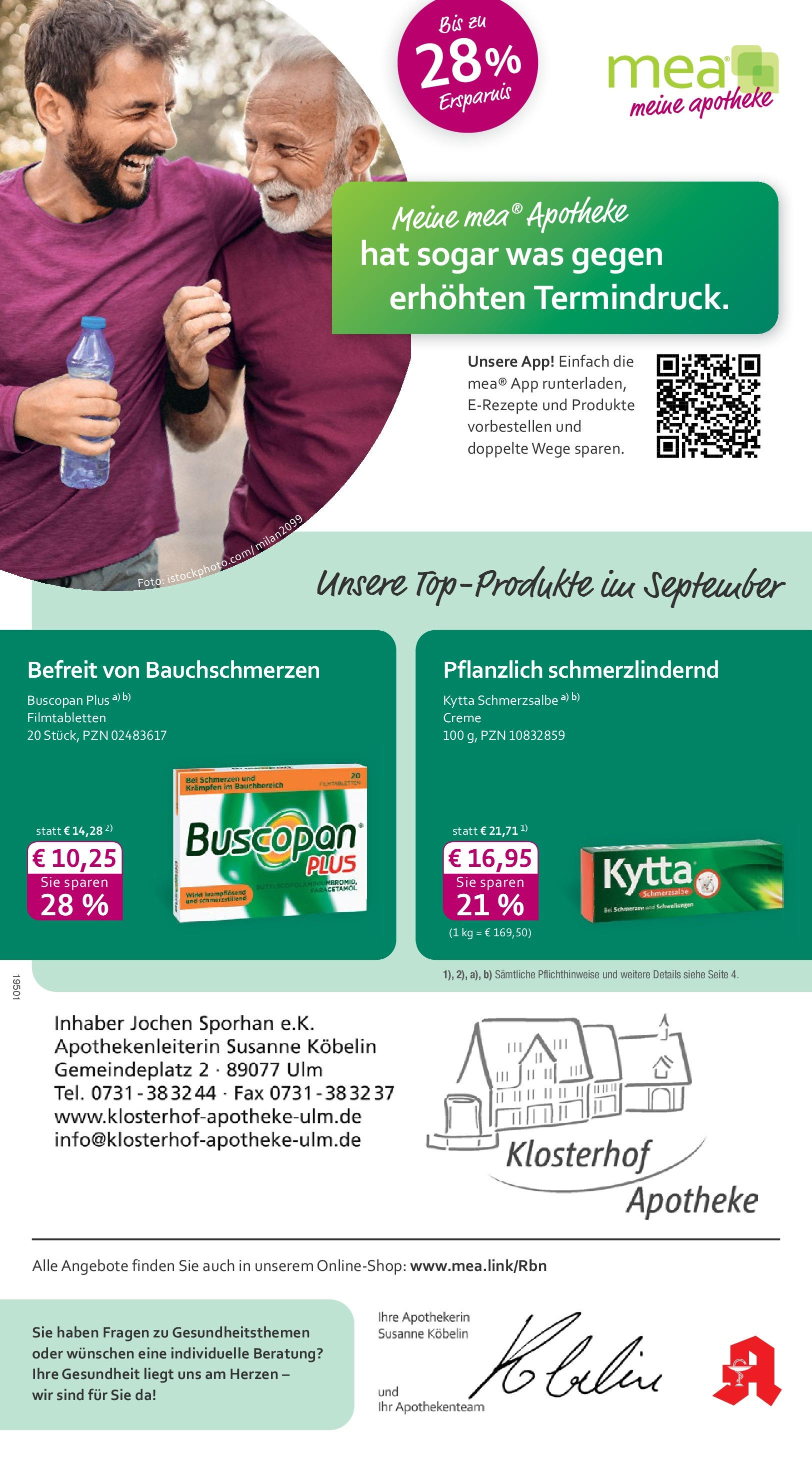Entdecke - mea Apotheke: Top Angebote im September! (ab 31.08.2025) zum Blättern | Seite: 1 | Produkte: Creme