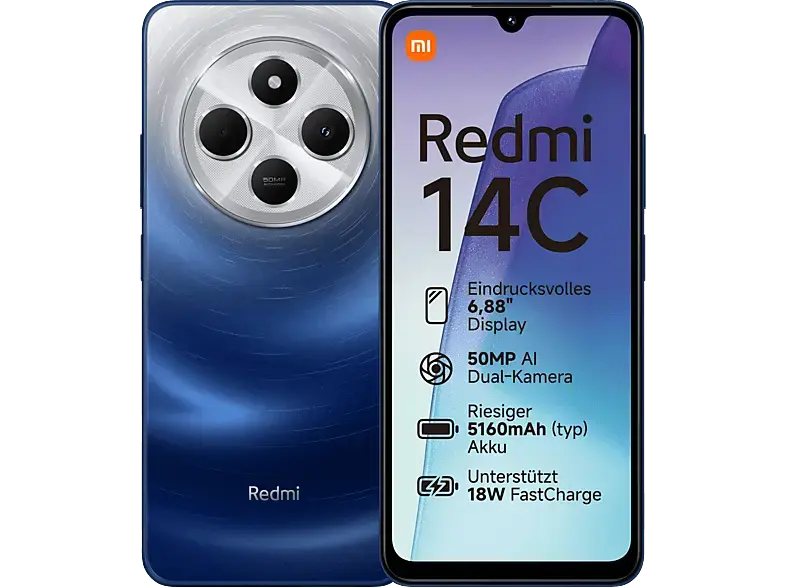 Xiaomi Redmi 14C 128 GB, Starry Blue, Dual SIM