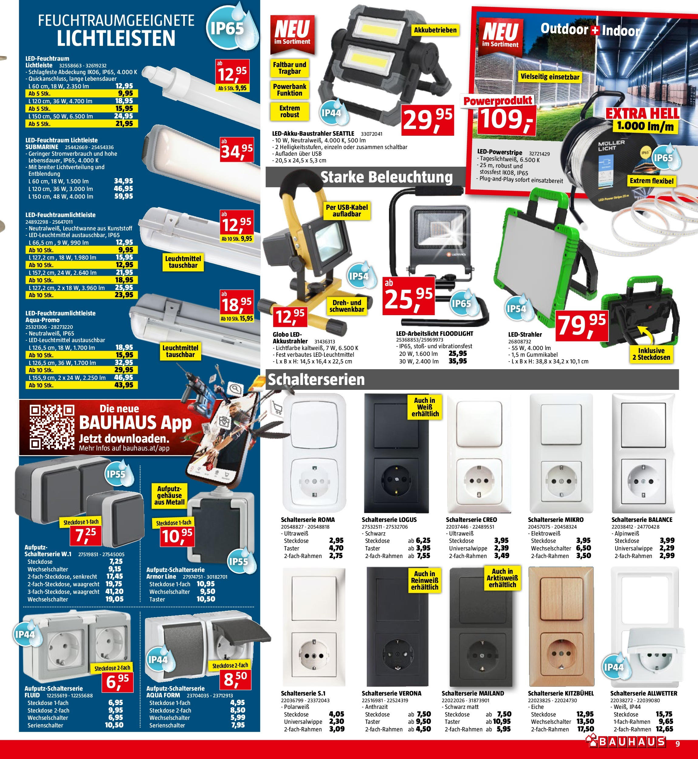 Bauhaus Prospekt aktuell (02.09.2025) || Aktuelle Angebote | Seite: 9 | Produkte: USB, Steckdose Bauhaus Prospekt aktuell von 02.09.2025 - Aktuelle Angebote | Seite: 9 | Produkte: USB, Steckdose