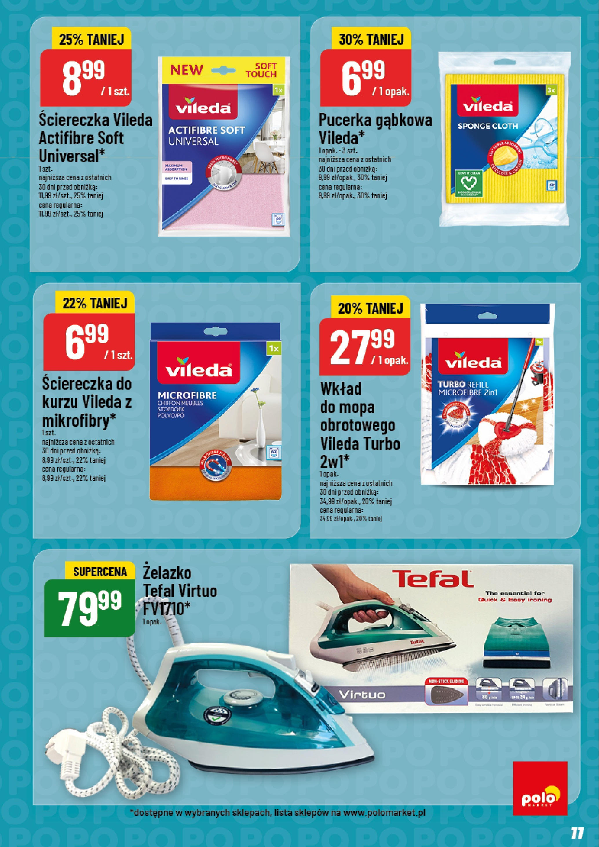 POLOmarket gazetka od jutra (27.08.2025) - Nowa PDF | Strona: 11 | Produkty: Vileda, Tefal