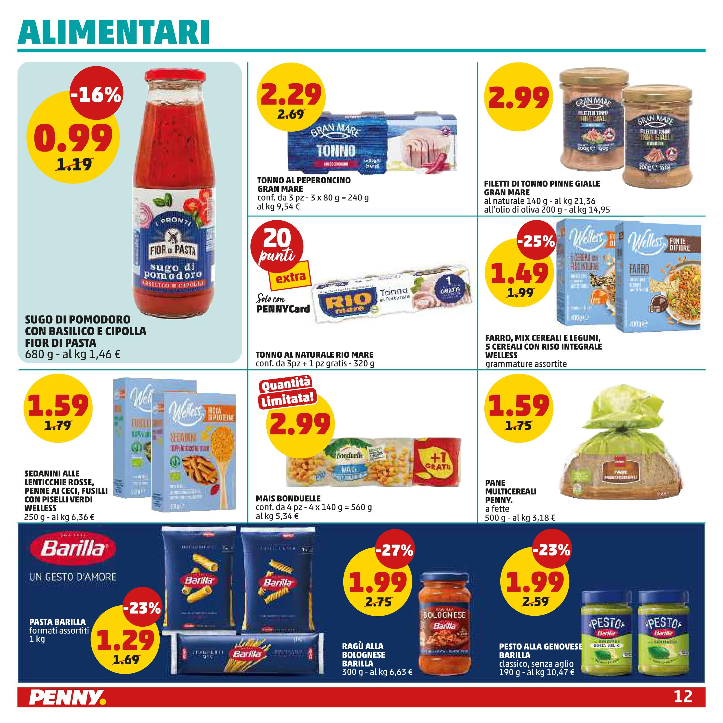 Volantino PENNY dal 27/08/2025 anteprima > (PENNY - Maxi formato) | Pagina: 12 | Prodotti: Cereali, Lenticchie, Fusilli, Farro Volantino PENNY dal 27/08/2025 anteprima > (PENNY - Maxi formato) | Pagina: 12 | Prodotti: Cereali, Lenticchie, Fusilli, Farro