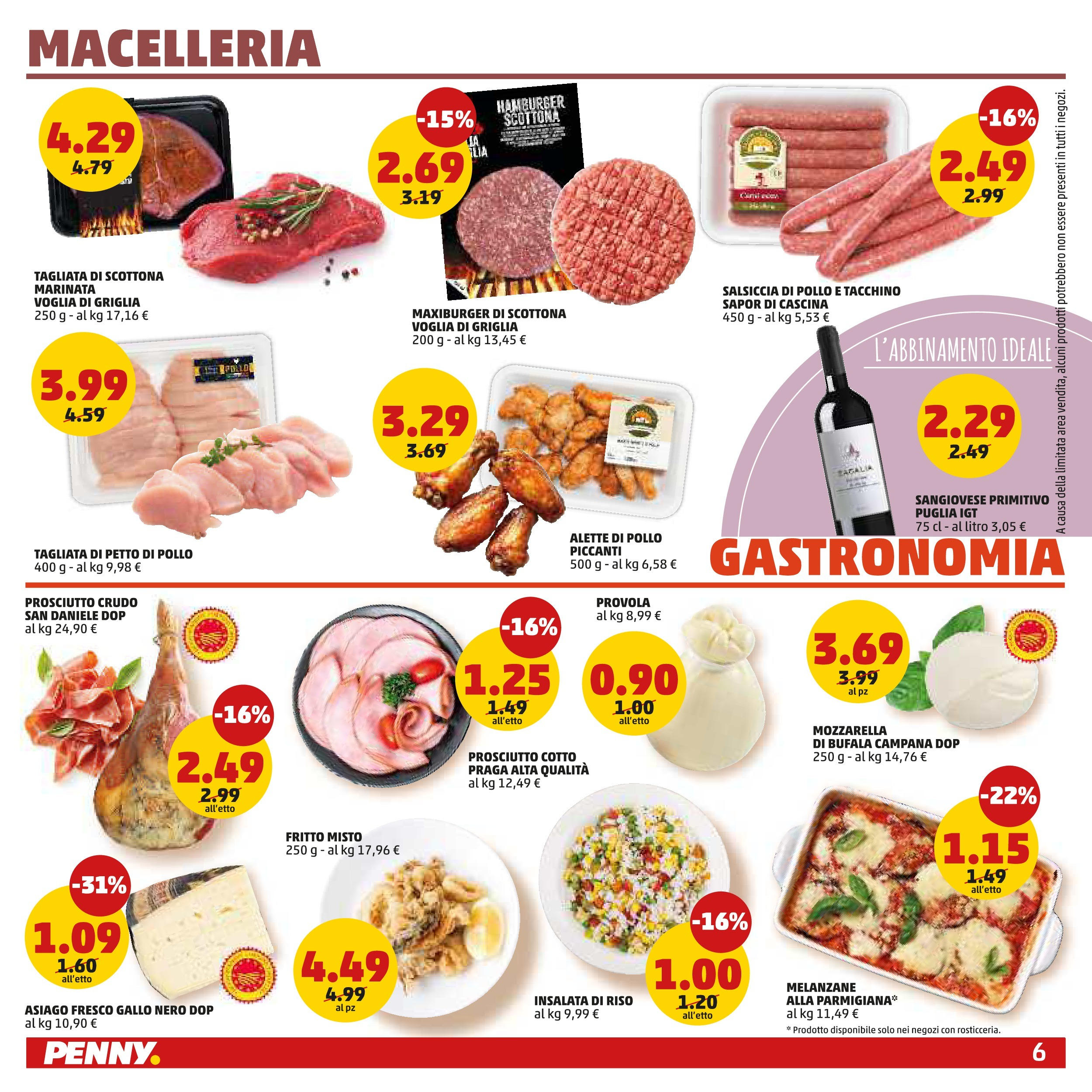 Volantino PENNY dal 27/08/2025 anteprima > (PENNY - Maxi formato) | Pagina: 6 | Prodotti: Petto di Pollo, Prosciutto Cotto, Riso, Griglia Volantino PENNY dal 27/08/2025 anteprima > (PENNY - Maxi formato) | Pagina: 6 | Prodotti: Petto di Pollo, Prosciutto Cotto, Riso, Griglia