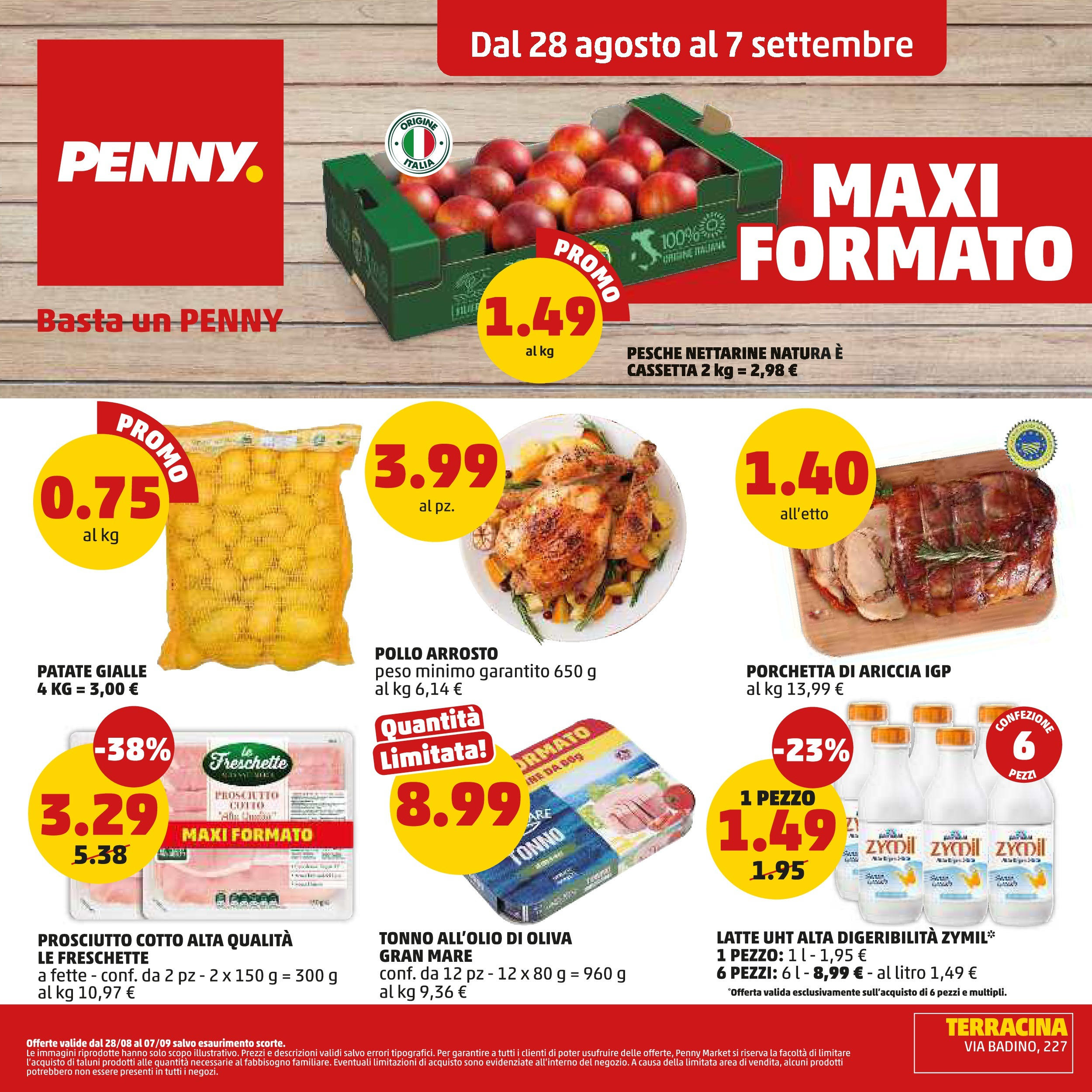 Volantino PENNY dal 27/08/2025 anteprima > (PENNY - Maxi formato) | Pagina: 1 | Prodotti: Arrosto, Prosciutto Cotto, Patate, Tonno Volantino PENNY dal 27/08/2025 anteprima > (PENNY - Maxi formato) | Pagina: 1 | Prodotti: Arrosto, Prosciutto Cotto, Patate, Tonno