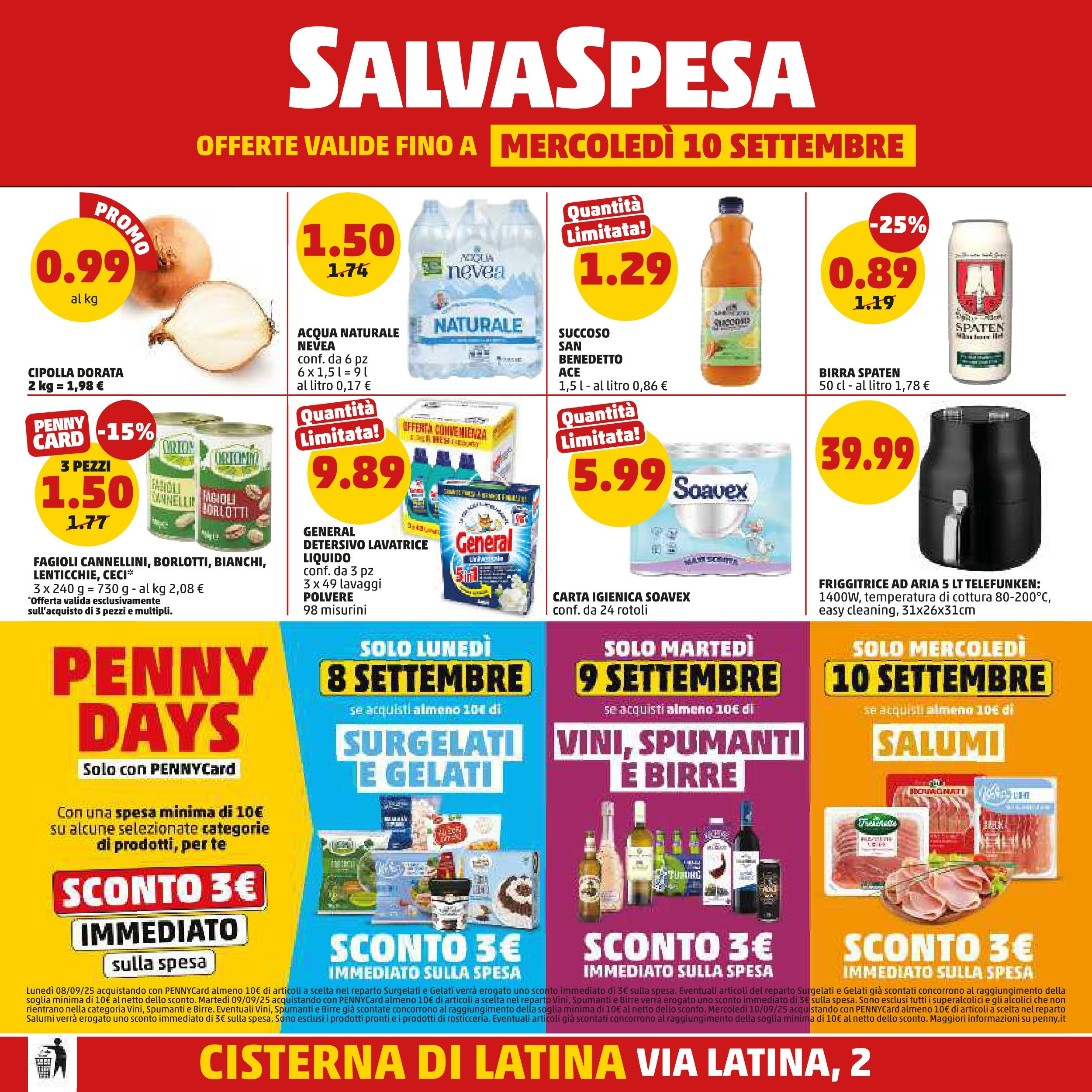 Volantino PENNY dal 27/08/2025 anteprima > (PENNY - Maxi formato) | Pagina: 20 | Prodotti: Birra, Tรจ, Acqua, Lavatrice Volantino PENNY dal 27/08/2025 anteprima > (PENNY - Maxi formato) | Pagina: 20 | Prodotti: Birra, Tรจ, Acqua, Lavatrice