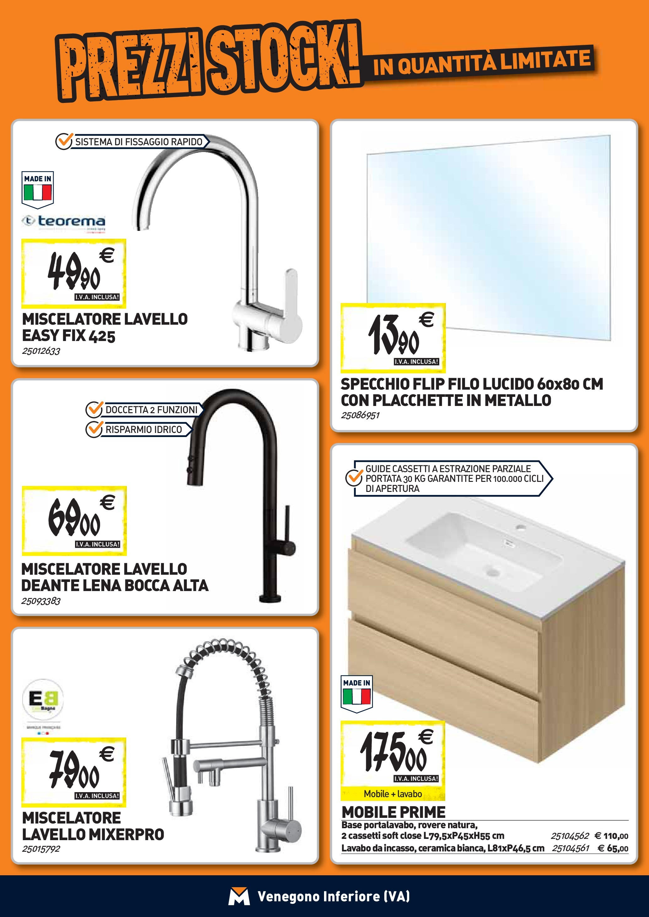 TECNOMAT - Straordinari prezzi stock! dal 27/08/2025 anteprima > nuovo offerte!β³ | Pagina: 6 | Prodotti: Mobile, Lavello, Miscelatore, Specchio Nuovo TECNOMAT - Straordinari prezzi stock! dal 27/08/2025 > offerte anteprima ποΈ | Pagina: 6 | Prodotti: Mobile, Lavello, Miscelatore, Specchio