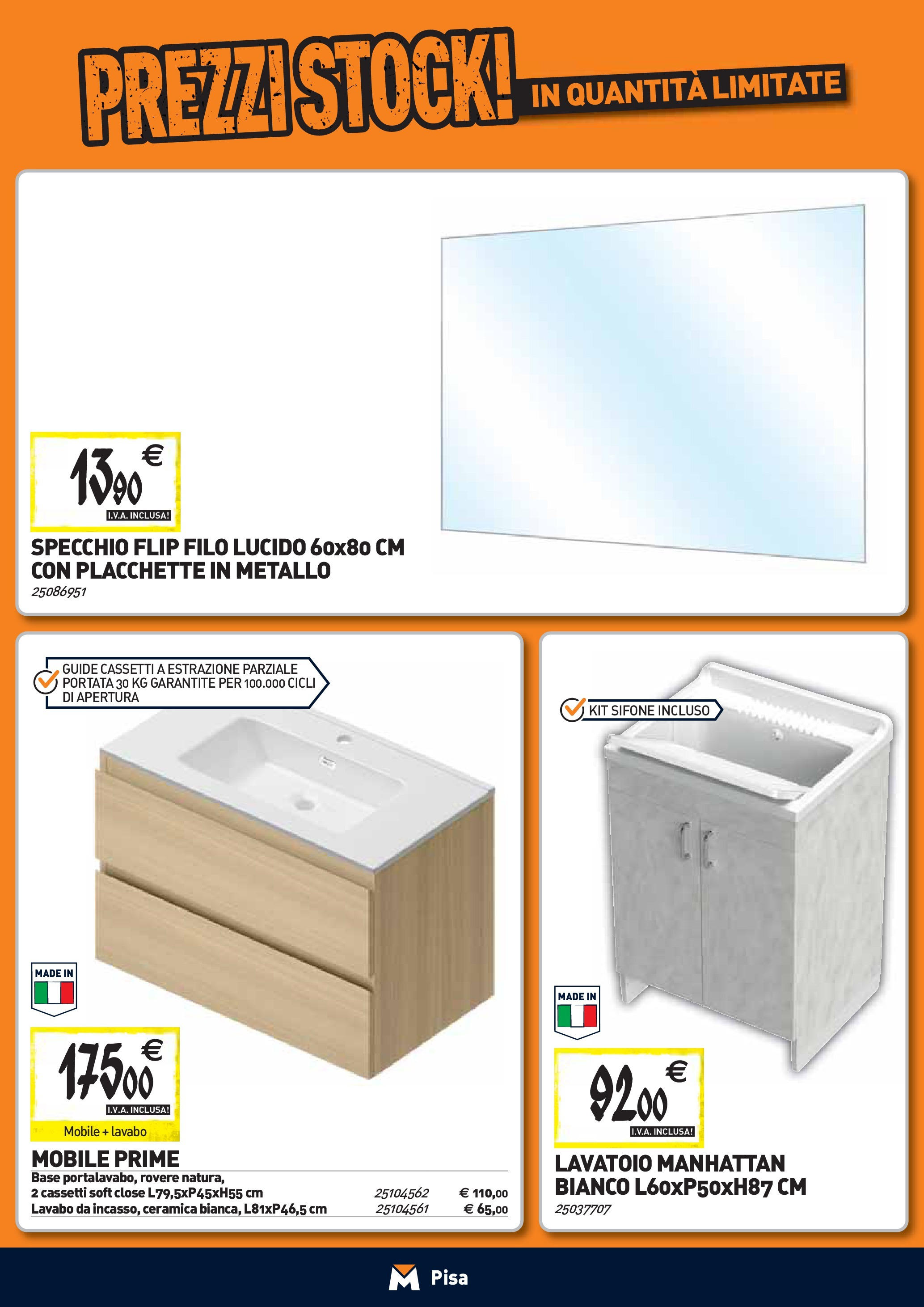 TECNOMAT - Straordinari prezzi stock! dal 27/08/2025 anteprima > nuovo offerte!β³ | Pagina: 6 | Prodotti: Mobile, Specchio Nuovo TECNOMAT - Straordinari prezzi stock! dal 27/08/2025 > offerte anteprima ποΈ | Pagina: 6 | Prodotti: Mobile, Specchio