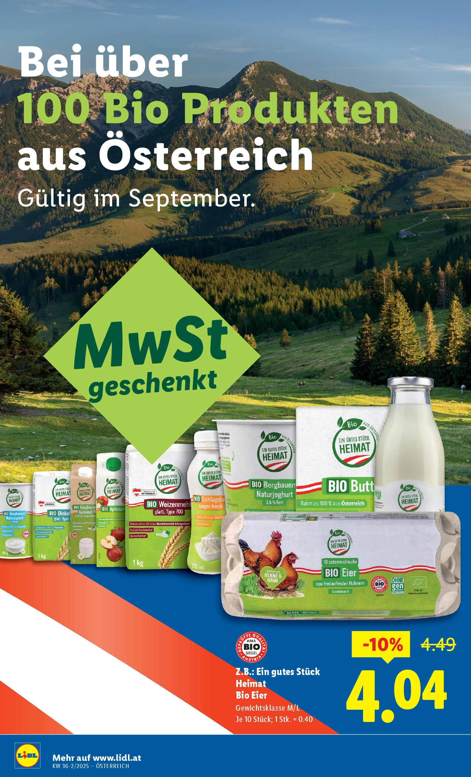 Lidl Flugblatt - Fohnsdorf, Neunkirchen, Graz ab 04.09.2025 - Angebote ab donnerstag | Seite: 4 | Produkte: Eier
