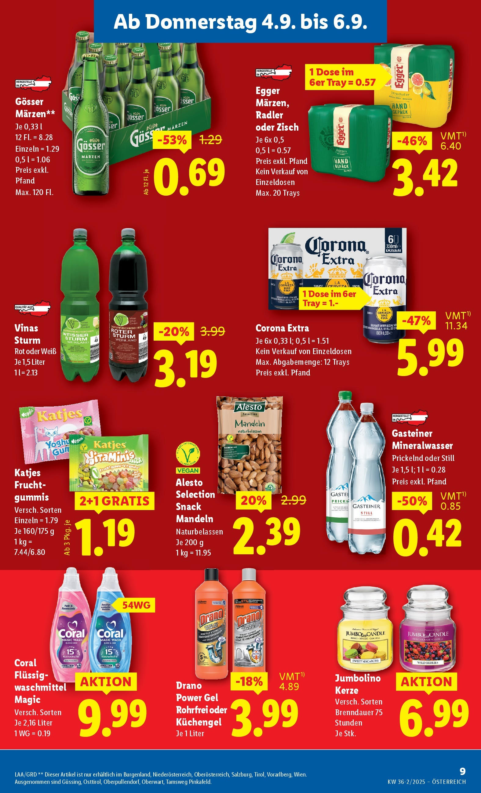Lidl Flugblatt - Wien, Langenzersdorf, Zwettl ab 04.09.2025 - Angebote ab donnerstag | Seite: 11 | Produkte: Eier, Waschmittel