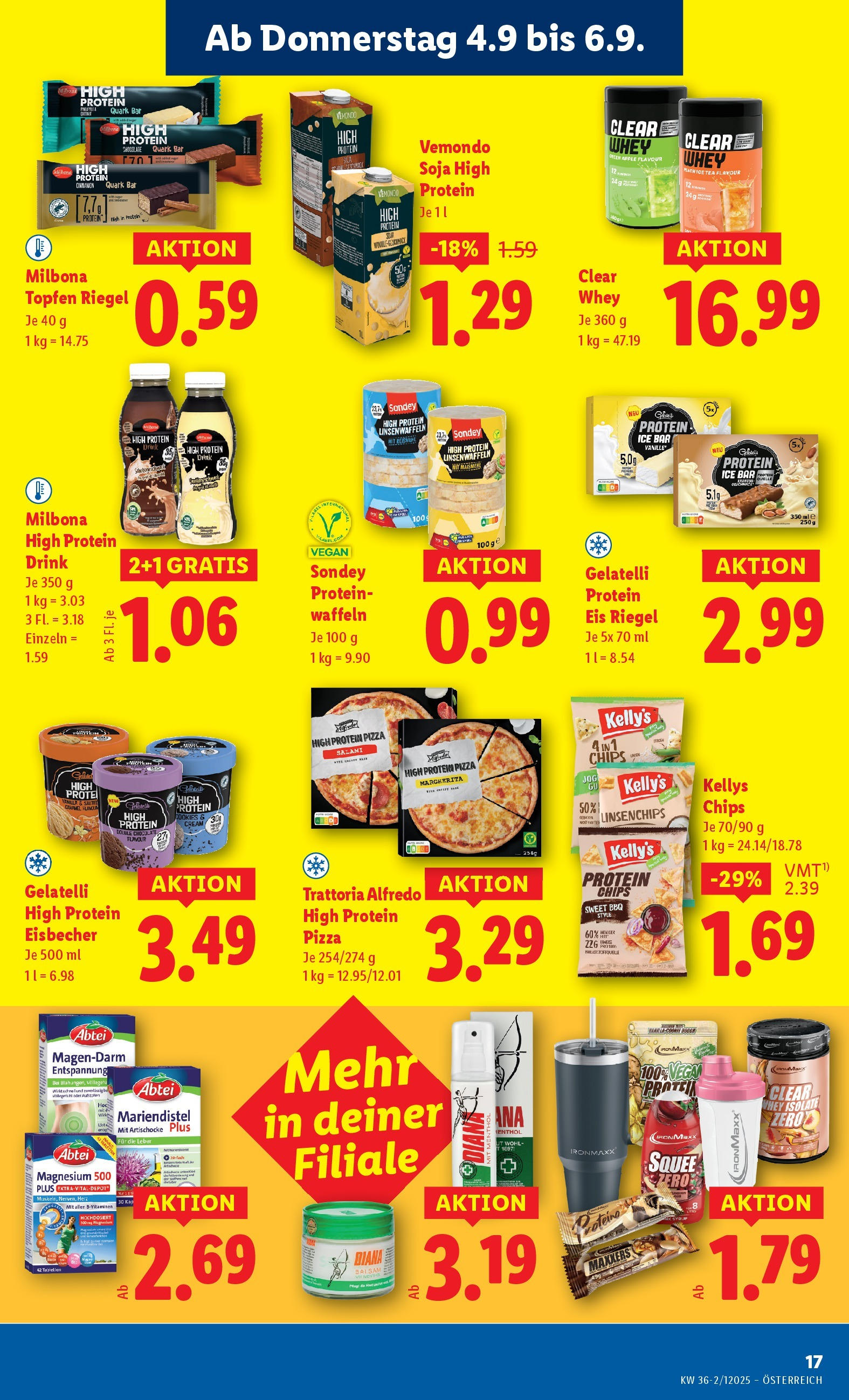 Lidl Flugblatt - Fohnsdorf, Neunkirchen, Graz ab 04.09.2025 - Angebote ab donnerstag | Seite: 19 | Produkte: Eis, Rum, Apple, Pizza