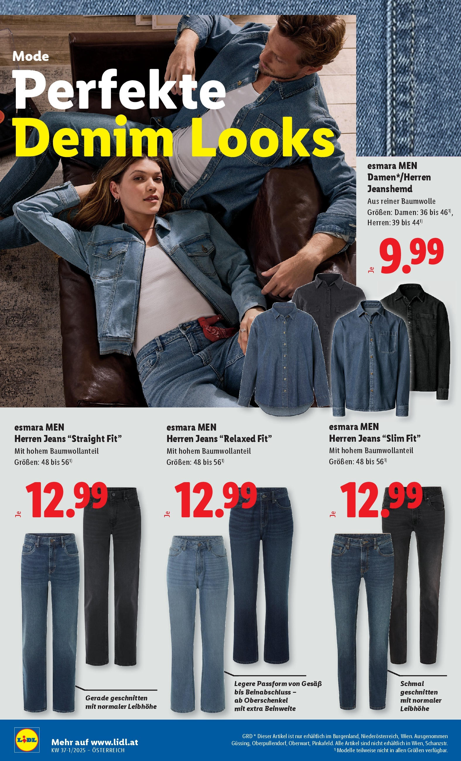 Lidl Flugblatt - Wien, Langenzersdorf, Zwettl ab 04.09.2025 - Angebote ab donnerstag | Seite: 34 | Produkte: Jeans