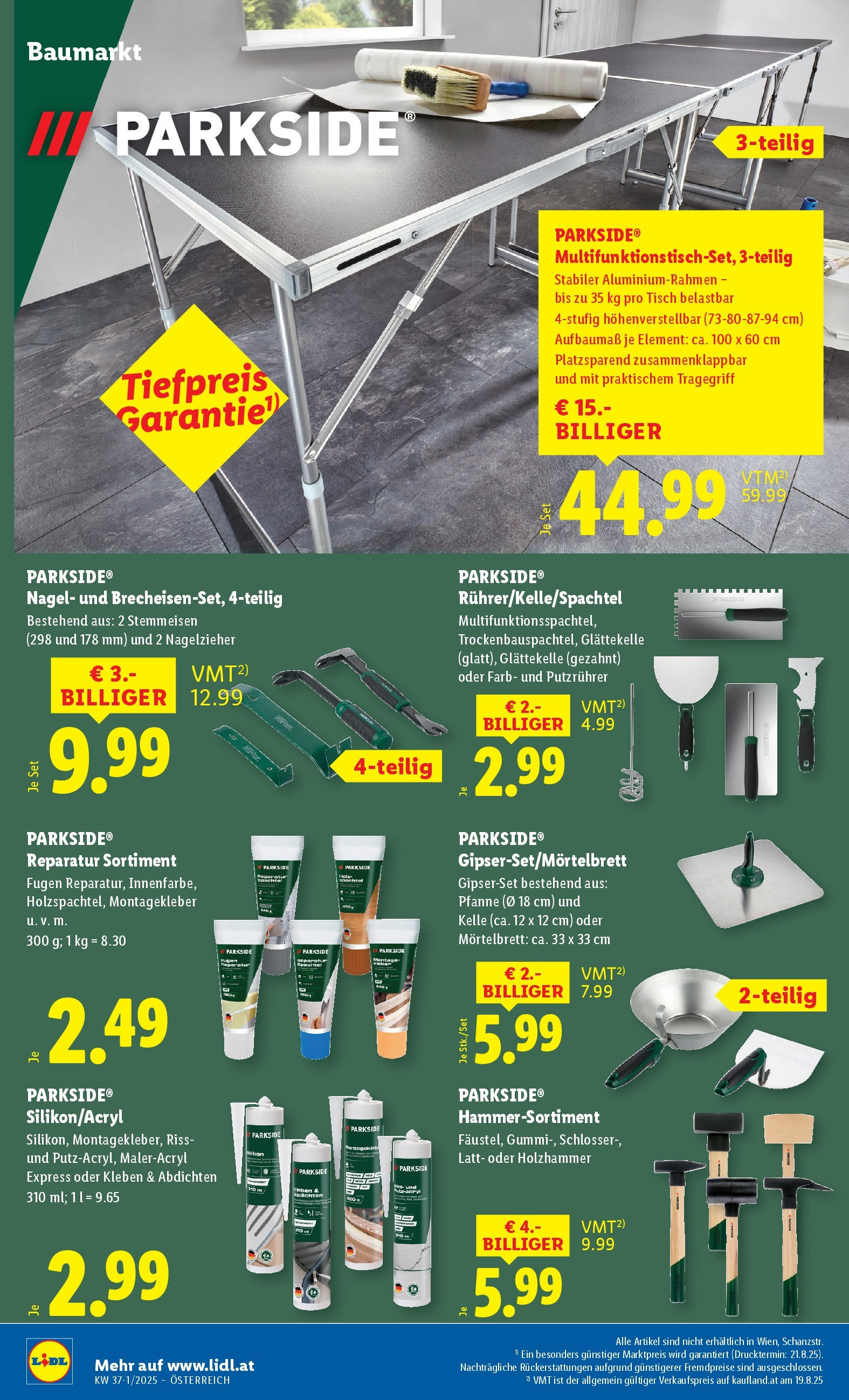 Lidl Flugblatt - Fohnsdorf, Neunkirchen, Graz ab 04.09.2025 - Angebote ab donnerstag | Seite: 36 | Produkte: Tisch