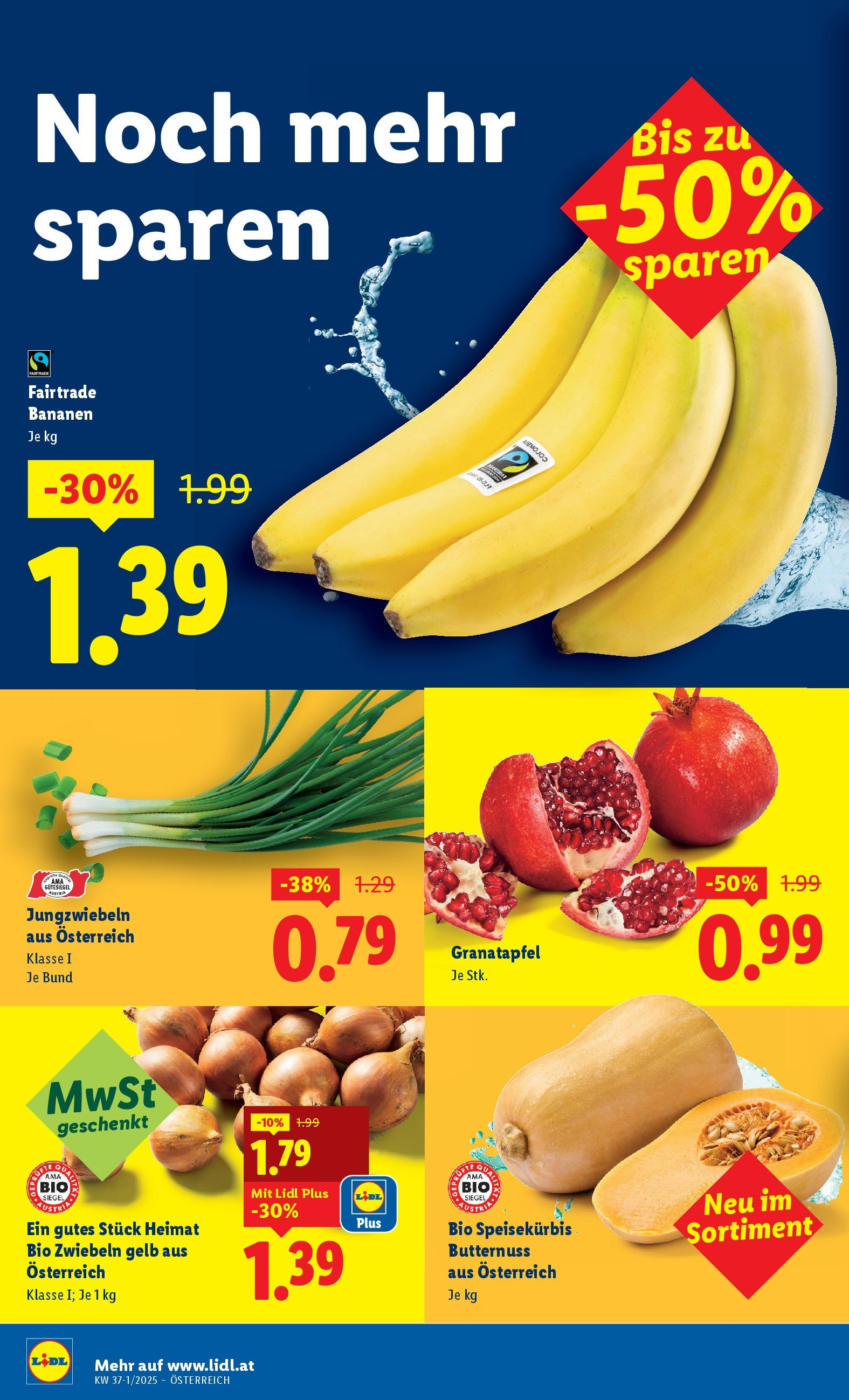 Lidl Flugblatt - Fohnsdorf, Neunkirchen, Graz ab 04.09.2025 - Angebote ab donnerstag | Seite: 40 | Produkte: Zwiebeln, Bananen