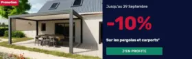 10% de remise sur les pergolas et les carports