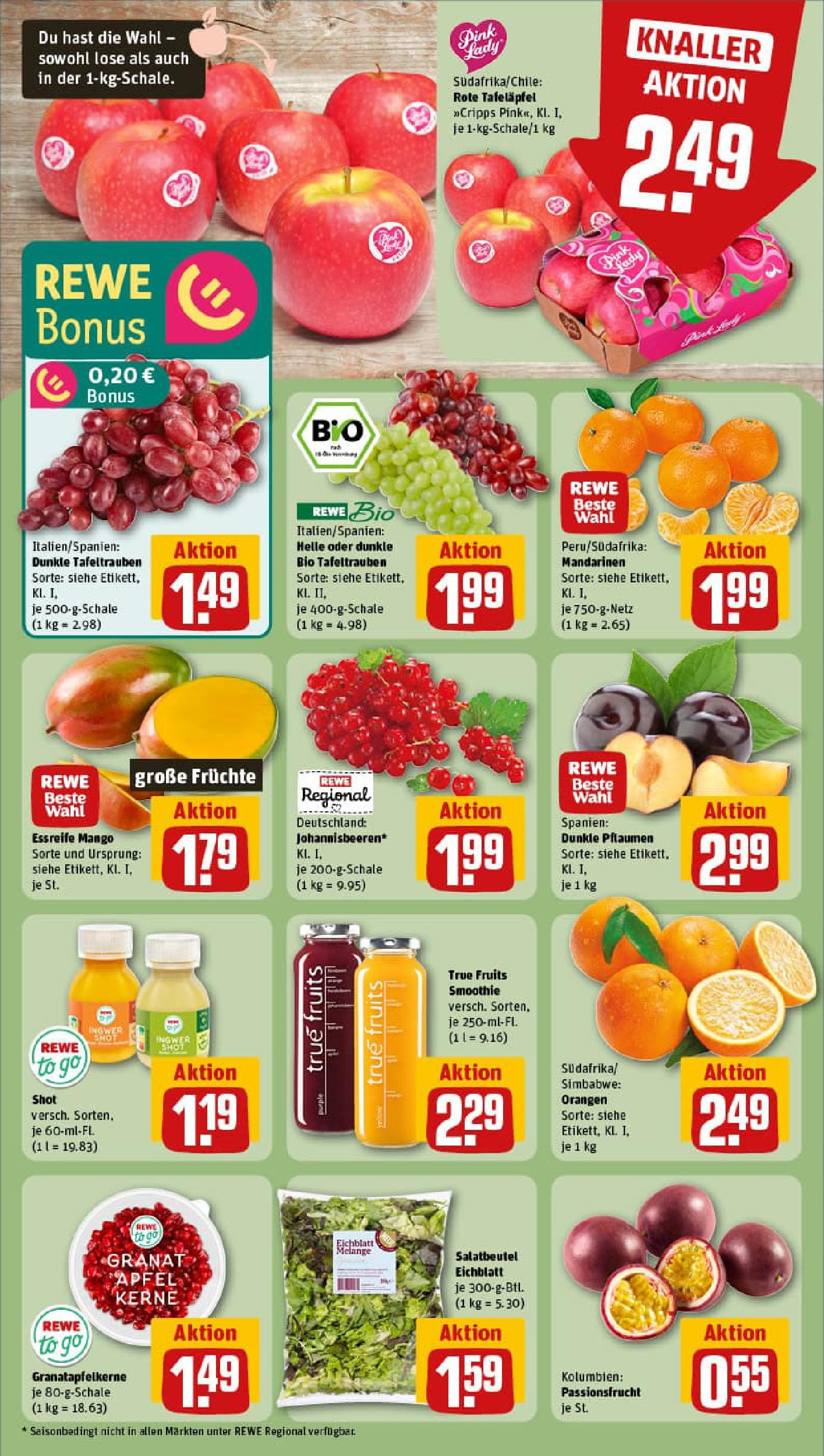 REWE Prospekt ab 01.09.2025 zum Blättern » Angebote | Seite: 8 | Produkte: Pflaumen, Äpfel, Mandarinen, Orangen REWE Prospekt ab 01.09.2025 zum Blättern » Angebote | Seite: 8 | Produkte: Pflaumen, Äpfel, Mandarinen, Orangen