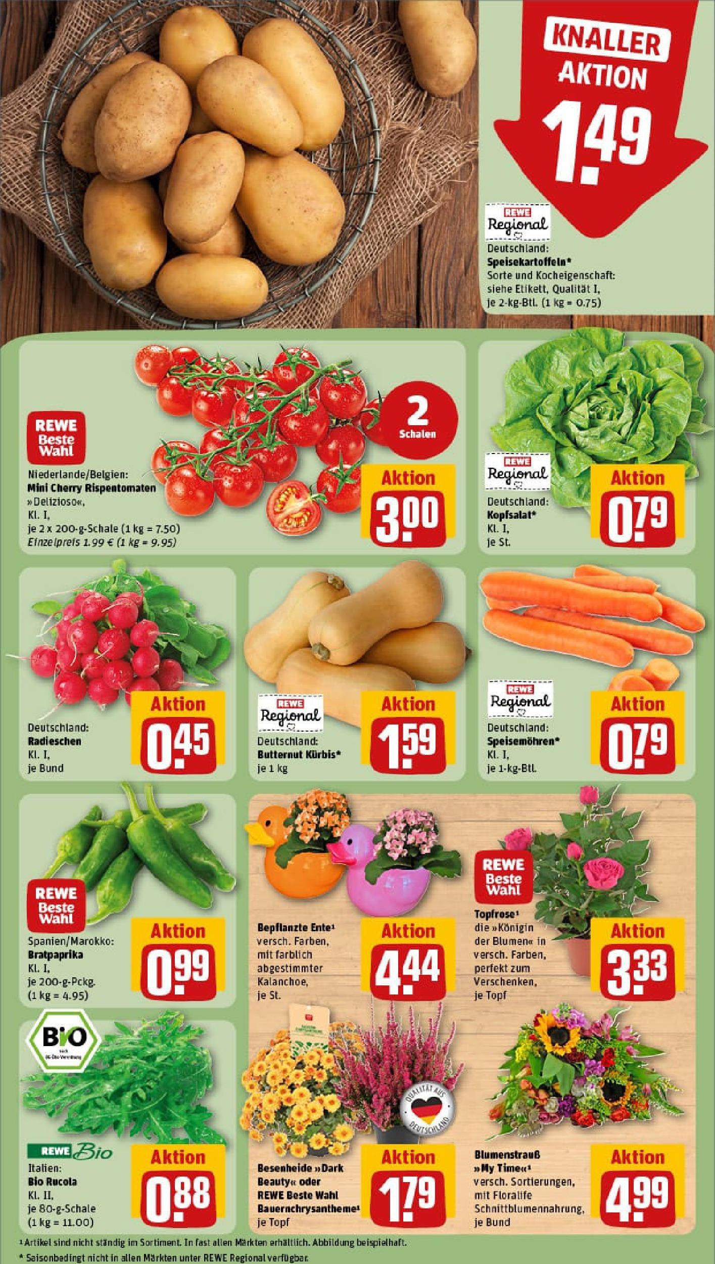 REWE Prospekt ab 01.09.2025 zum Blättern » Angebote | Seite: 5 | Produkte: Rucola, Blumen, Kürbis REWE Prospekt ab 01.09.2025 zum Blättern » Angebote | Seite: 5 | Produkte: Rucola, Blumen, Kürbis