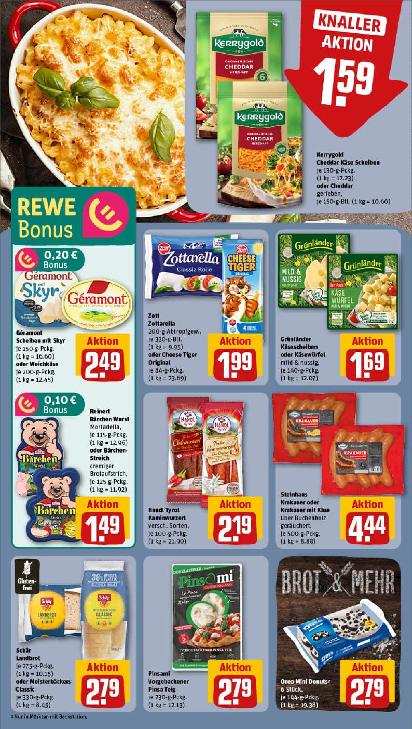 REWE Prospekt ab 01.09.2025 zum Blättern » Angebote | Seite: 12 | Produkte: Käse, Skyr, Donuts, Brot REWE Prospekt ab 01.09.2025 zum Blättern » Angebote | Seite: 12 | Produkte: Käse, Skyr, Donuts, Brot