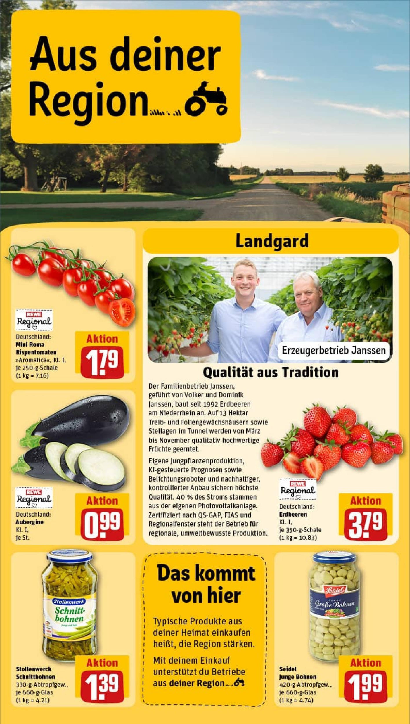 REWE Prospekt ab 01.09.2025 zum Blättern » Angebote | Seite: 24 | Produkte: Aubergine, Erdbeeren REWE Prospekt ab 01.09.2025 zum Blättern » Angebote | Seite: 24 | Produkte: Aubergine, Erdbeeren