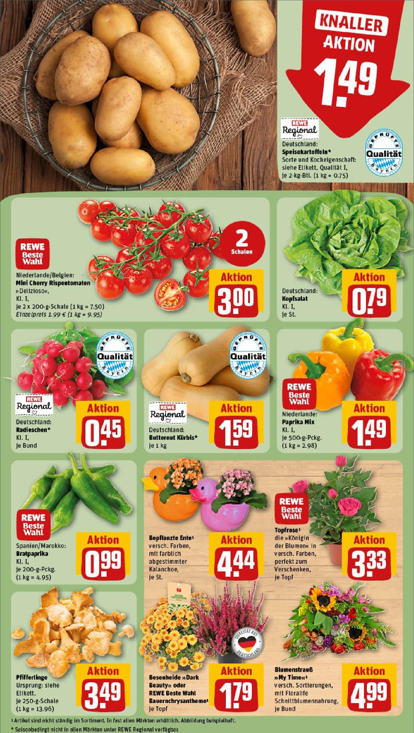 REWE Prospekt ab 01.09.2025 zum Blättern » Angebote | Seite: 9 | Produkte: Blumen, Paprika, Pfifferlinge REWE Prospekt ab 01.09.2025 zum Blättern » Angebote | Seite: 9 | Produkte: Blumen, Paprika, Pfifferlinge