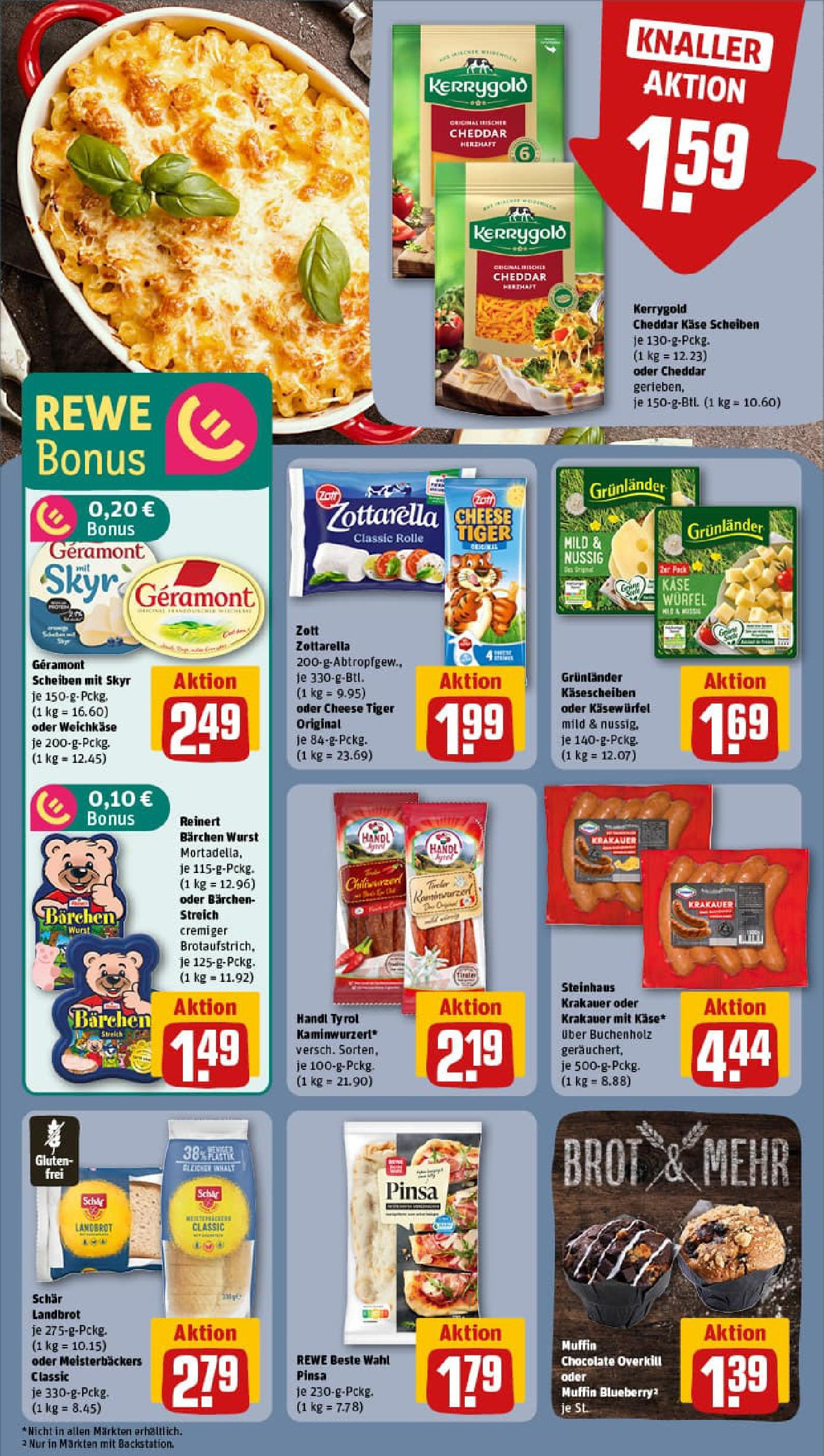 REWE Prospekt ab 01.09.2025 zum Blättern » Angebote | Seite: 14 | Produkte: Geramont, Grunlander, Wurst, Brot REWE Prospekt ab 01.09.2025 zum Blättern » Angebote | Seite: 14 | Produkte: Geramont, Grunlander, Wurst, Brot