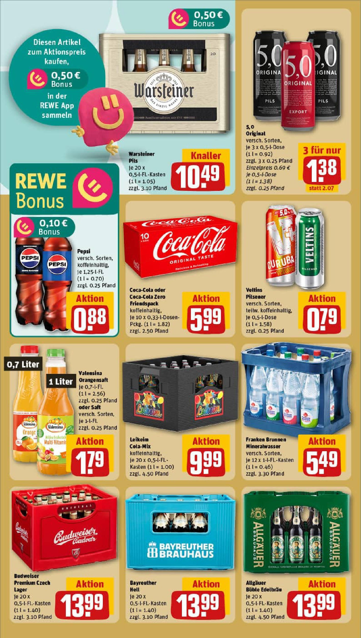 REWE Prospekt ab 01.09.2025 zum Blättern » Angebote | Seite: 18 | Produkte: Pils, Mineralwasser, Valensina, Veltins REWE Prospekt ab 01.09.2025 zum Blättern » Angebote | Seite: 18 | Produkte: Pils, Mineralwasser, Valensina, Veltins