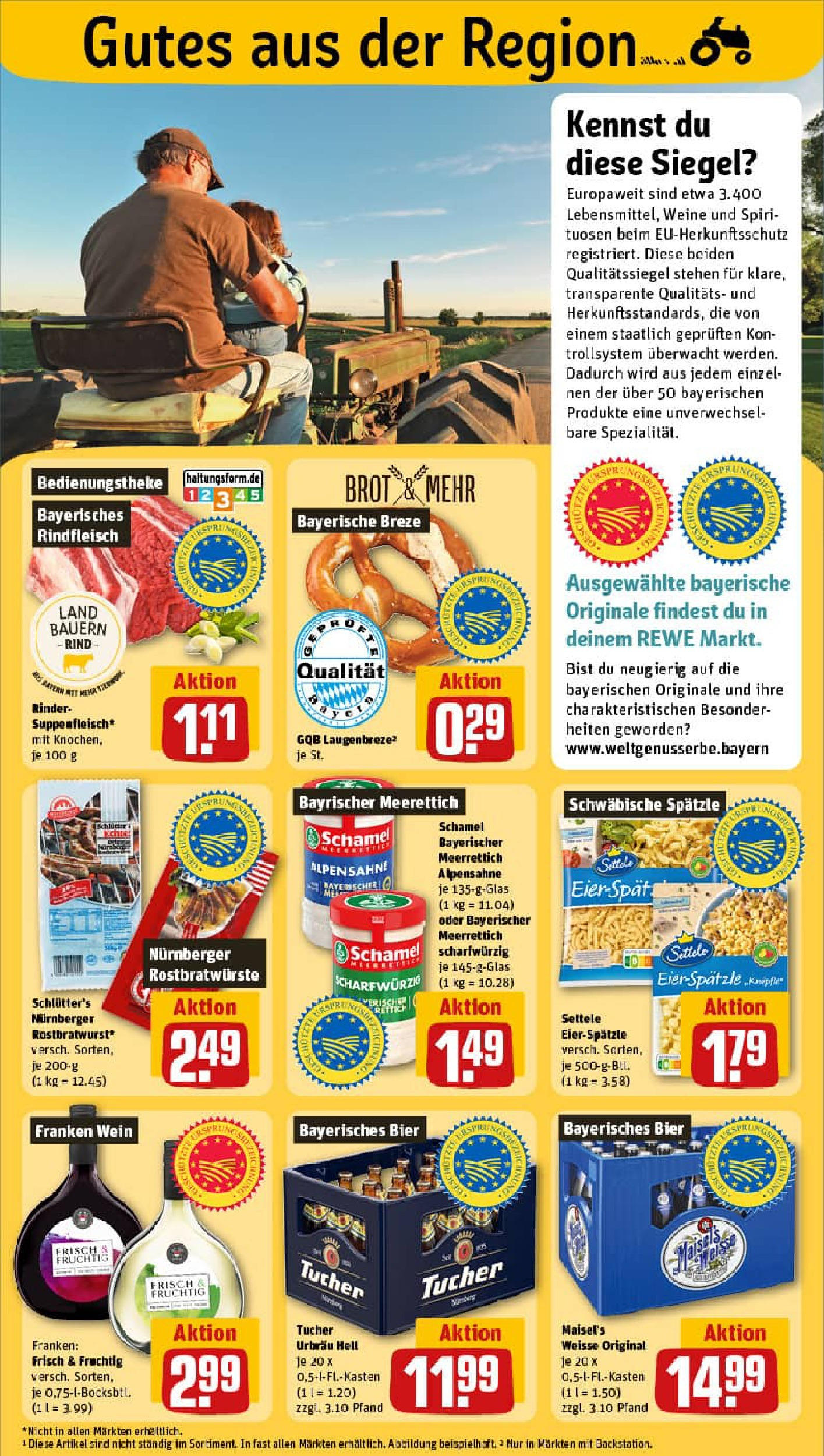 REWE Prospekt ab 01.09.2025 zum Blättern » Angebote | Seite: 23 | Produkte: Bier, Pasta, Wein, Rindfleisch REWE Prospekt ab 01.09.2025 zum Blättern » Angebote | Seite: 23 | Produkte: Bier, Pasta, Wein, Rindfleisch