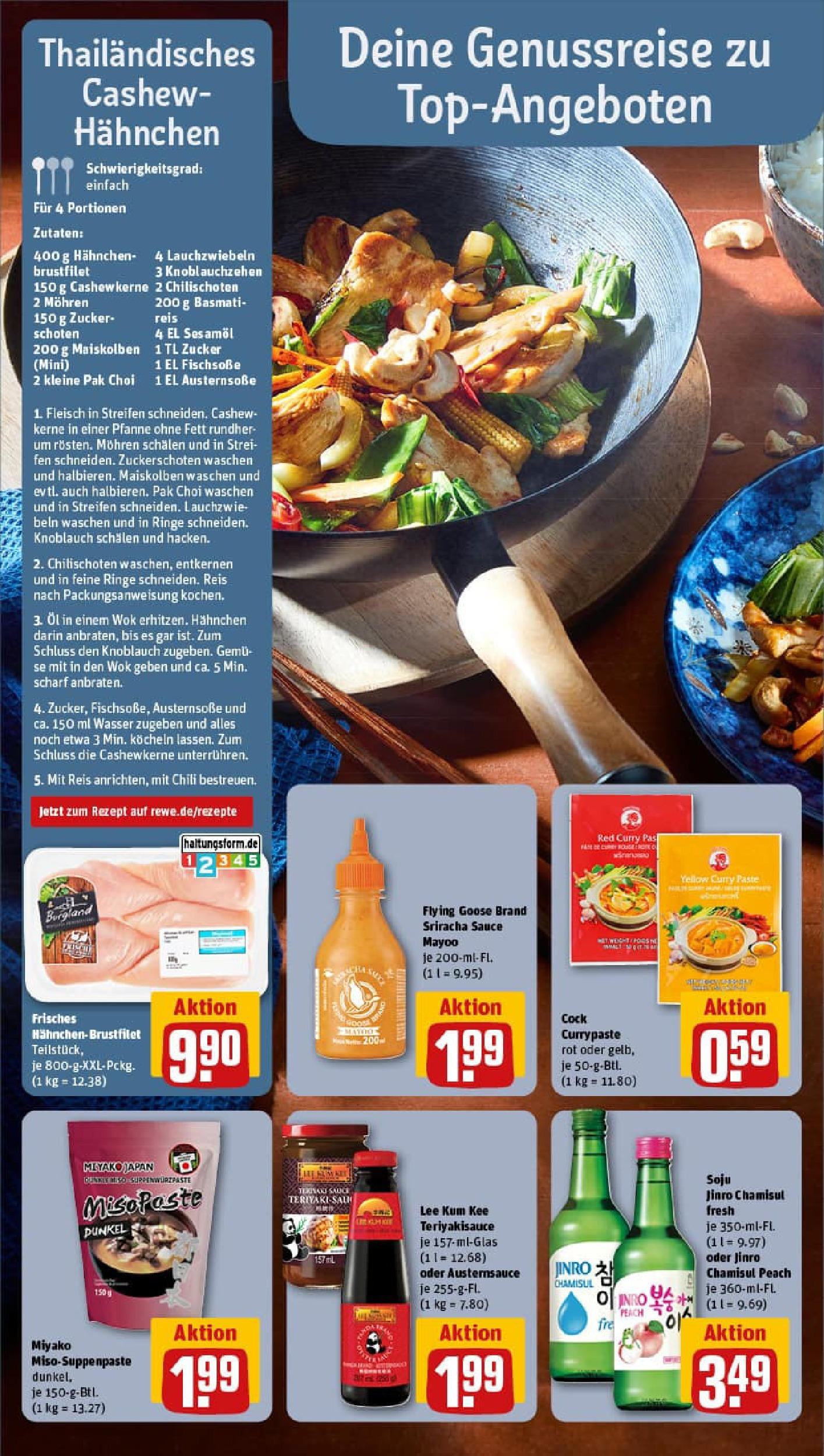 REWE Prospekt ab 01.09.2025 zum Blättern » Angebote | Seite: 6 | Produkte: Hahnchen, Wasser, Zucker, Wok REWE Prospekt ab 01.09.2025 zum Blättern » Angebote | Seite: 6 | Produkte: Hahnchen, Wasser, Zucker, Wok