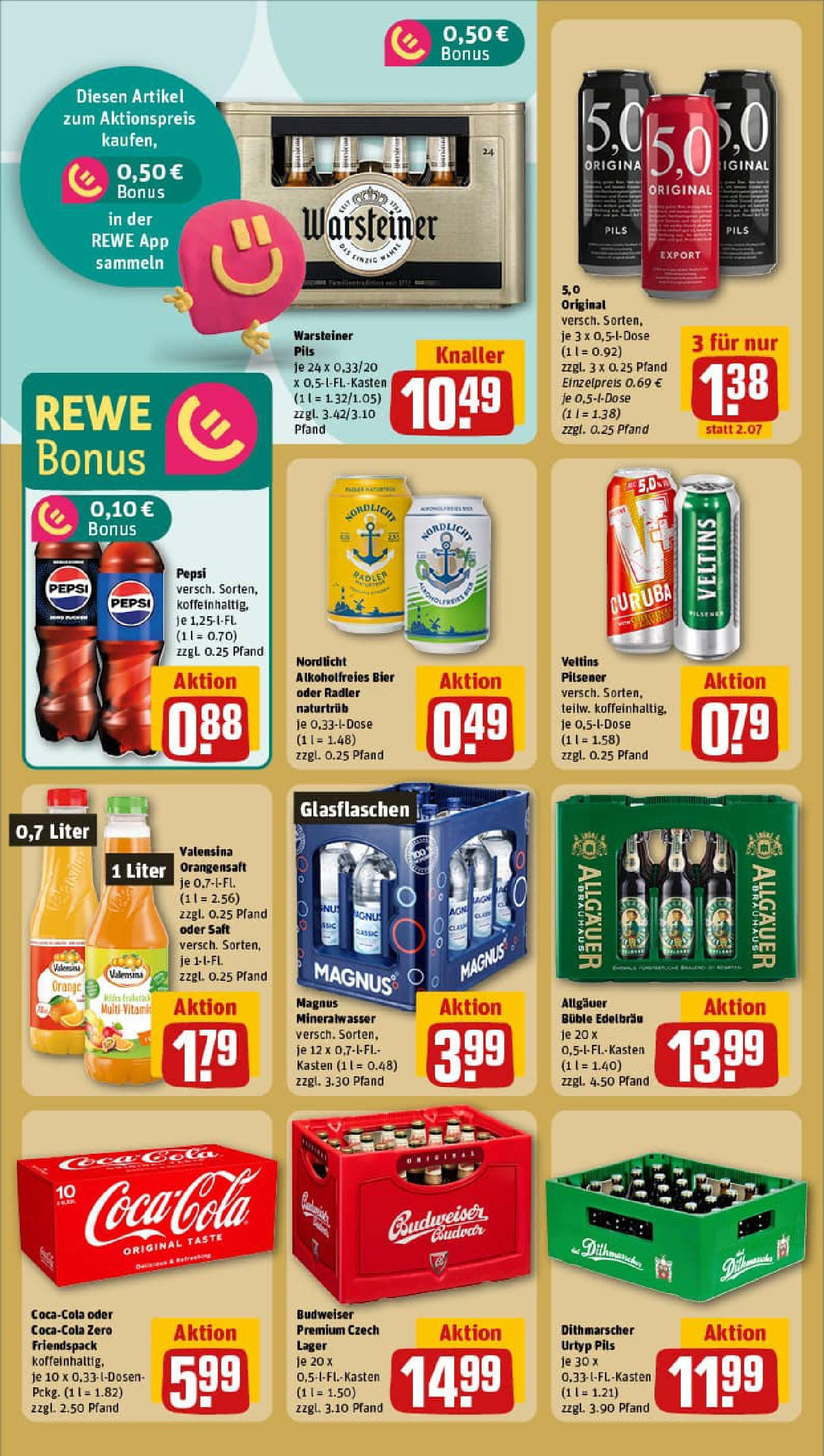 REWE Prospekt ab 01.09.2025 zum Blättern » Angebote | Seite: 22 | Produkte: Bier, Pils, Mineralwasser, Warsteiner REWE Prospekt ab 01.09.2025 zum Blättern » Angebote | Seite: 22 | Produkte: Bier, Pils, Mineralwasser, Warsteiner