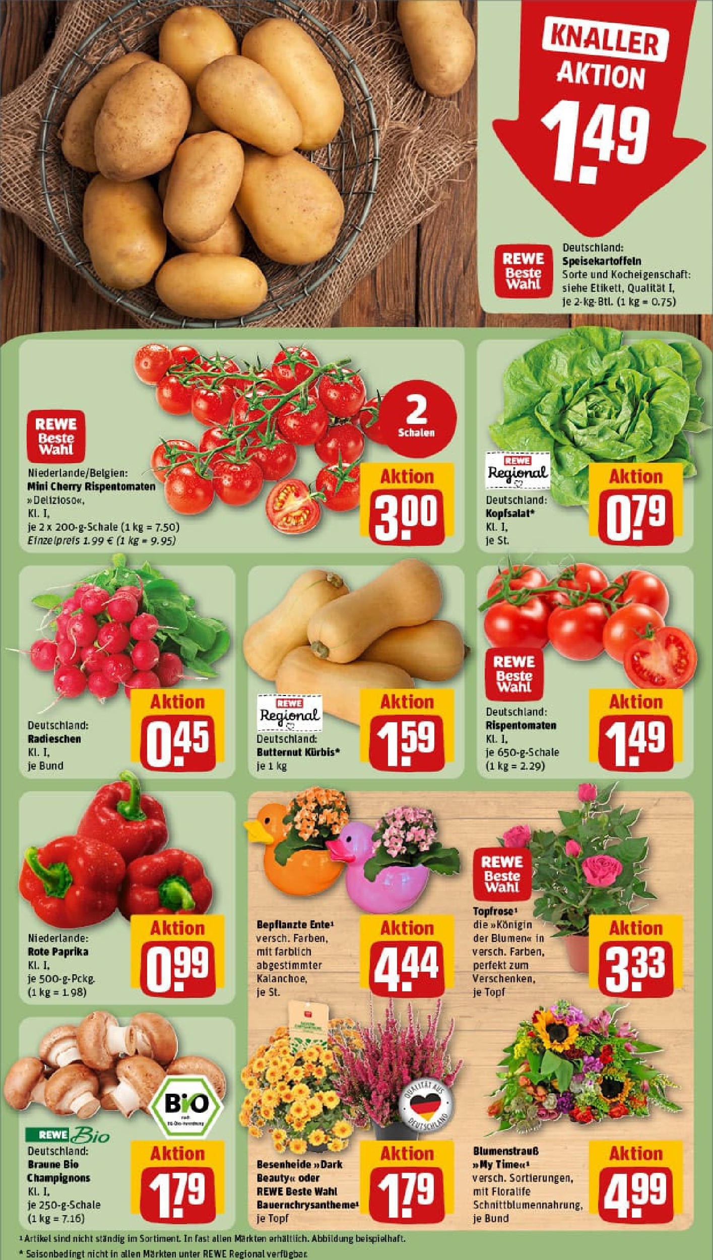 REWE Prospekt ab 01.09.2025 zum Blättern » Angebote | Seite: 9 | Produkte: Blumen, Champignons, Paprika REWE Prospekt ab 01.09.2025 zum Blättern » Angebote | Seite: 9 | Produkte: Blumen, Champignons, Paprika