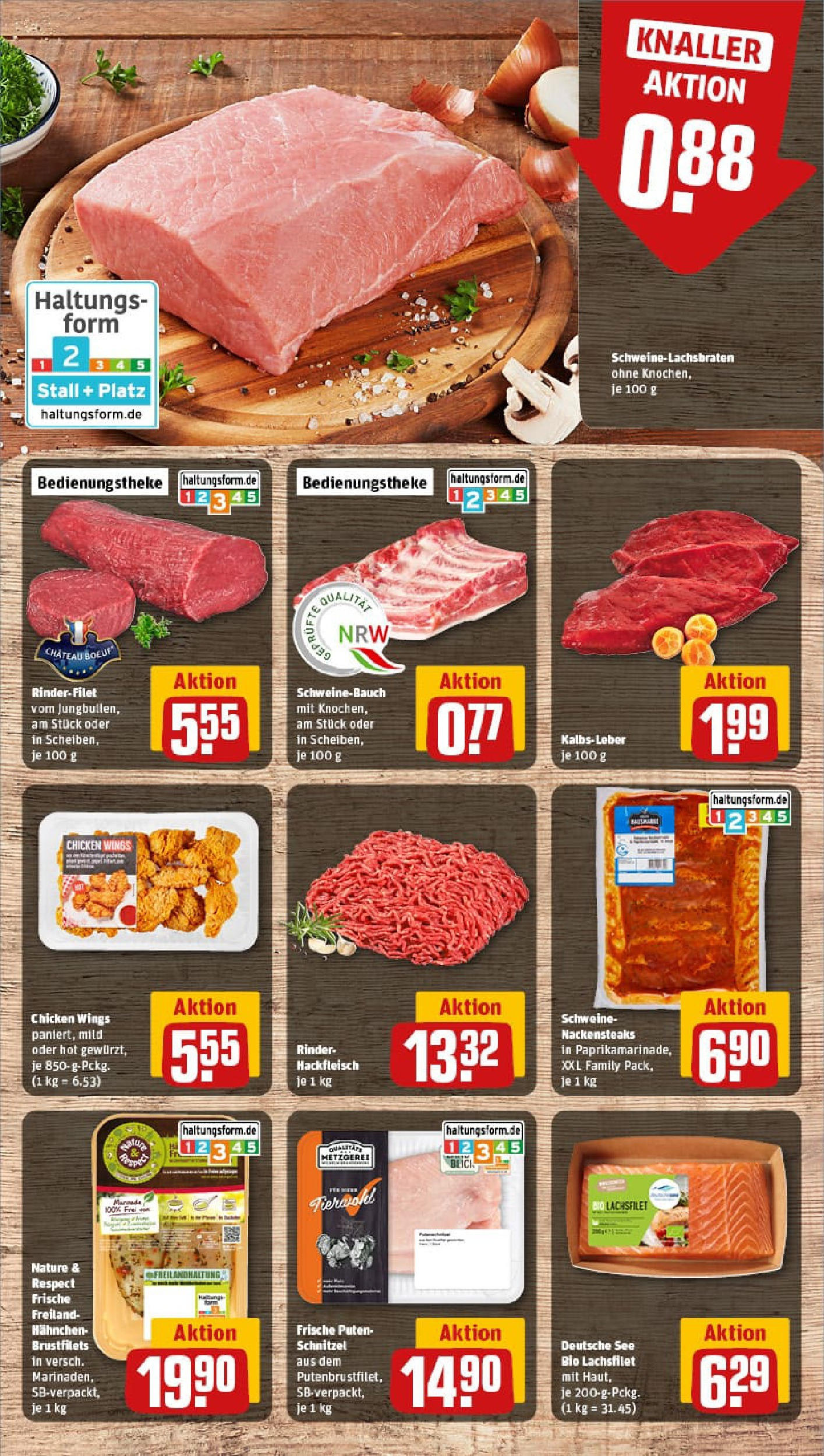 REWE Prospekt ab 01.09.2025 zum Blättern » Angebote | Seite: 10 | Produkte: Nackensteaks, Schnitzel, Kalbsleber, Hackfleisch REWE Prospekt ab 01.09.2025 zum Blättern » Angebote | Seite: 10 | Produkte: Nackensteaks, Schnitzel, Kalbsleber, Hackfleisch
