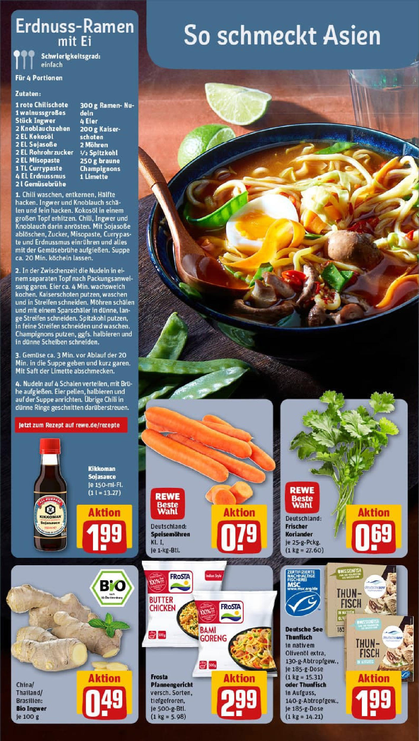 REWE Prospekt ab 01.09.2025 zum Blättern » Angebote | Seite: 4 | Produkte: Sojasoße, Butter, Champignons, Knoblauch REWE Prospekt ab 01.09.2025 zum Blättern » Angebote | Seite: 4 | Produkte: Sojasoße, Butter, Champignons, Knoblauch